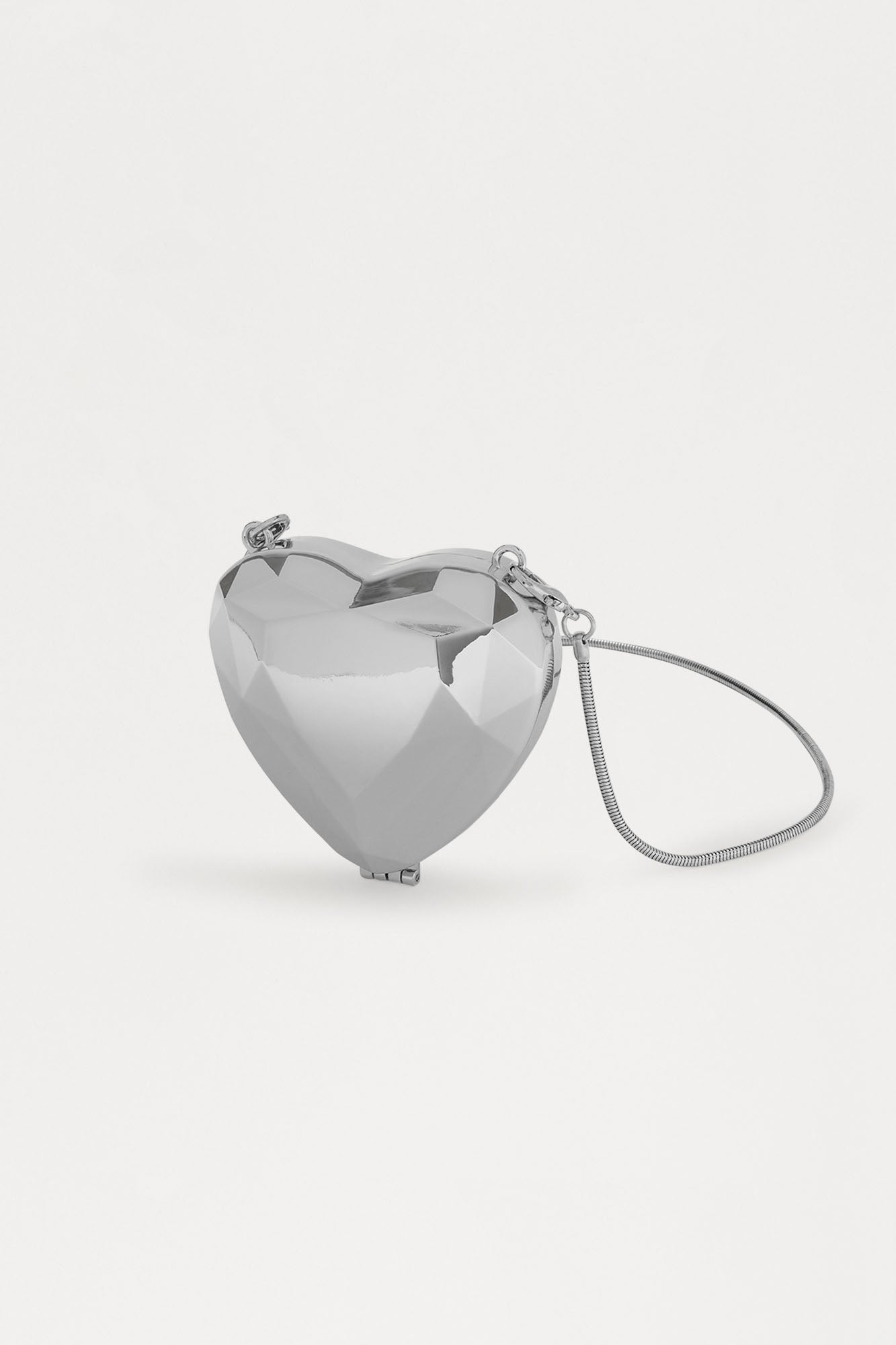 Cold Cold Heart Crossbody Bag - Silver