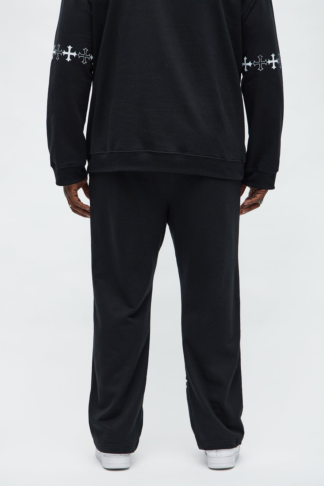 Faith Over Fear Baggy Sweatpants - Black