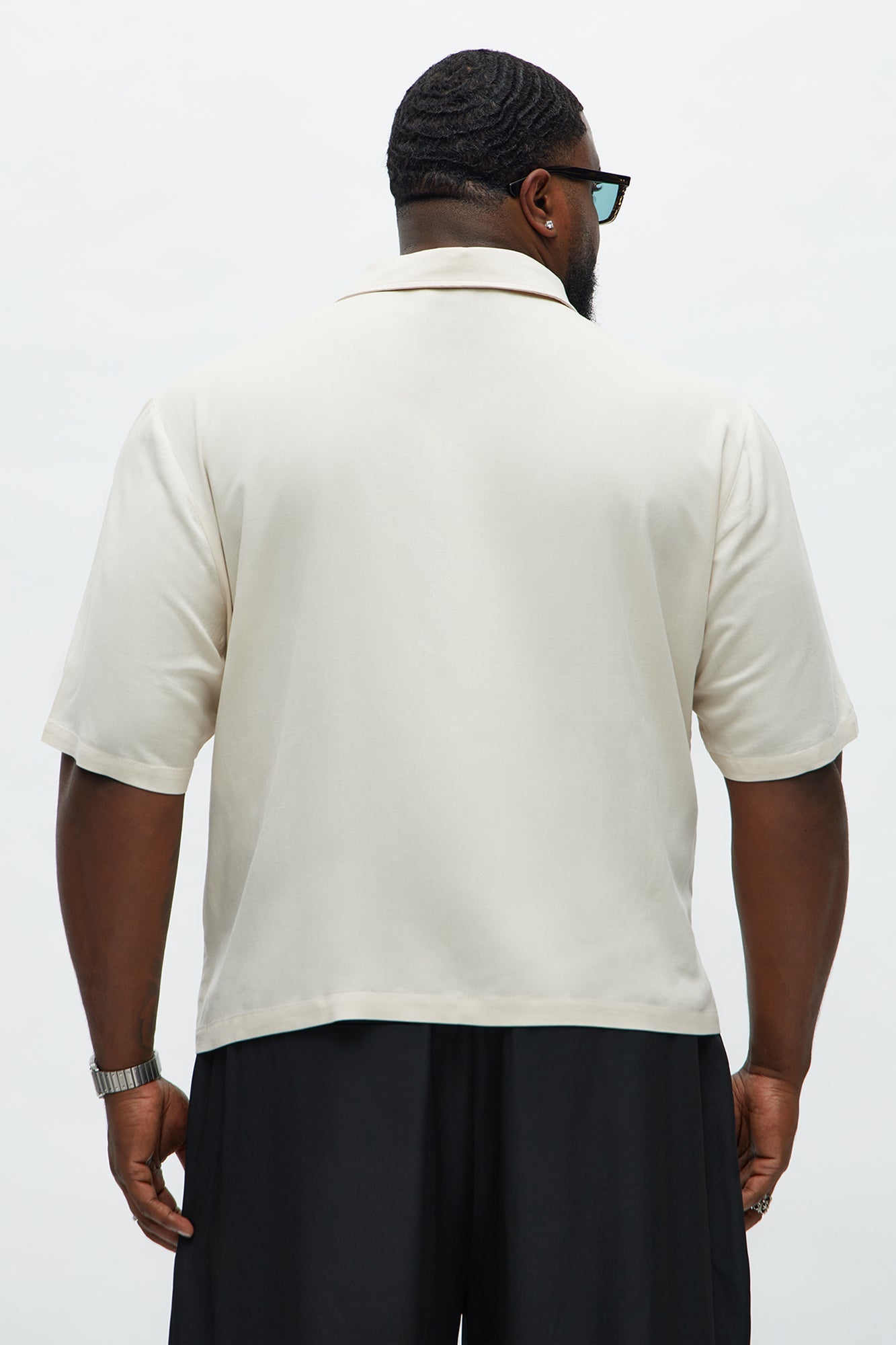 Embroidered Champions Button Up Shirt - White