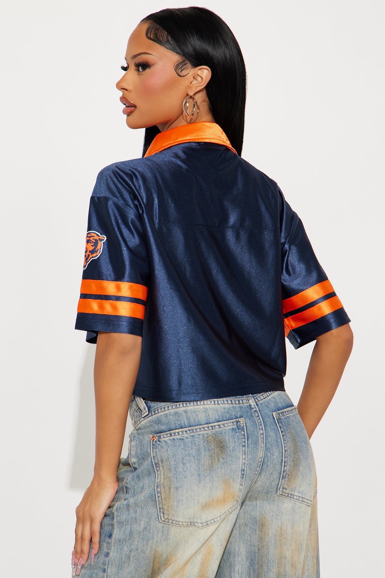 NFL Bears Cropped Shirt - Navy