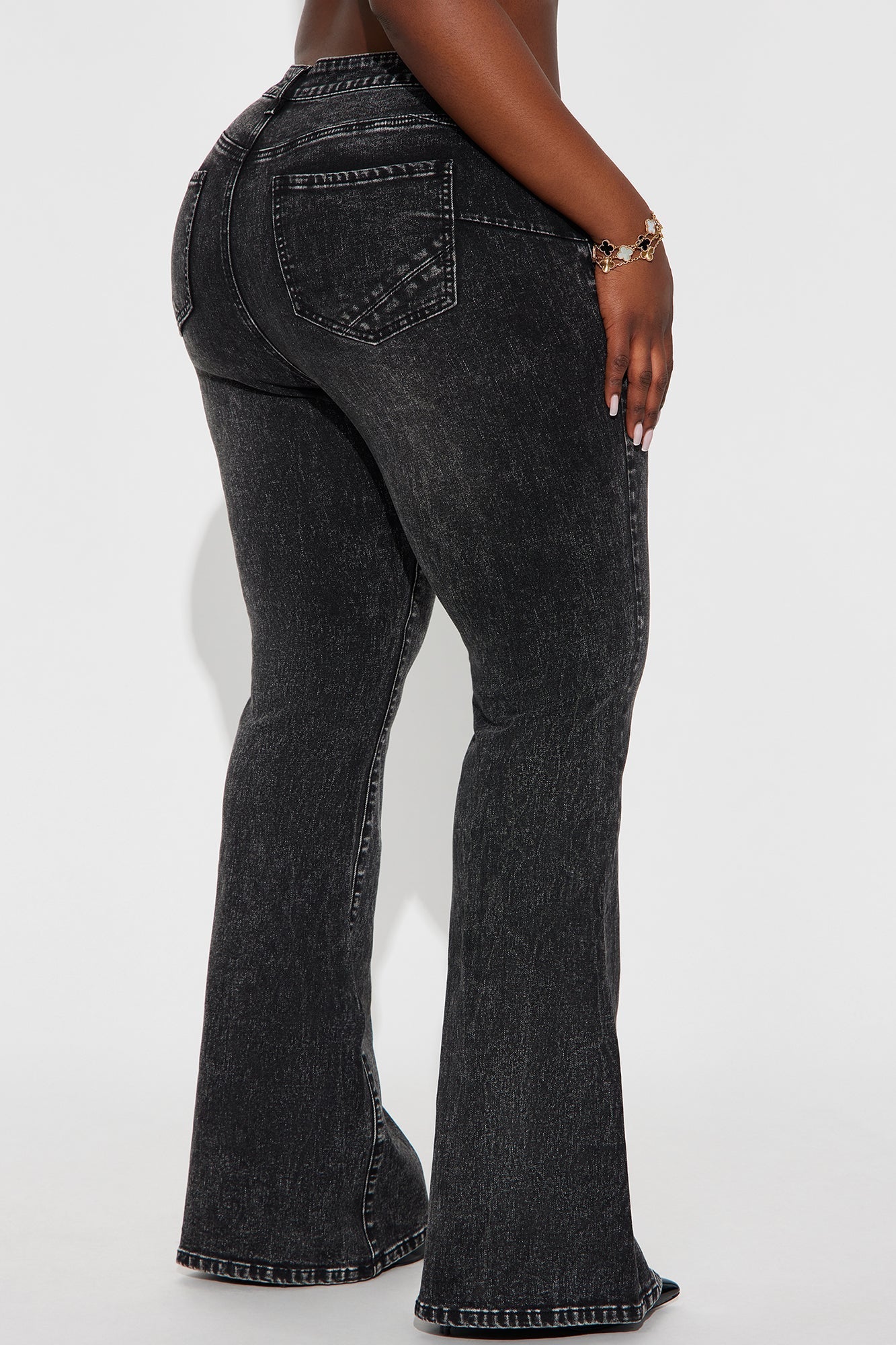 Gemma Sculpting Stretch Flare Jeans - Black