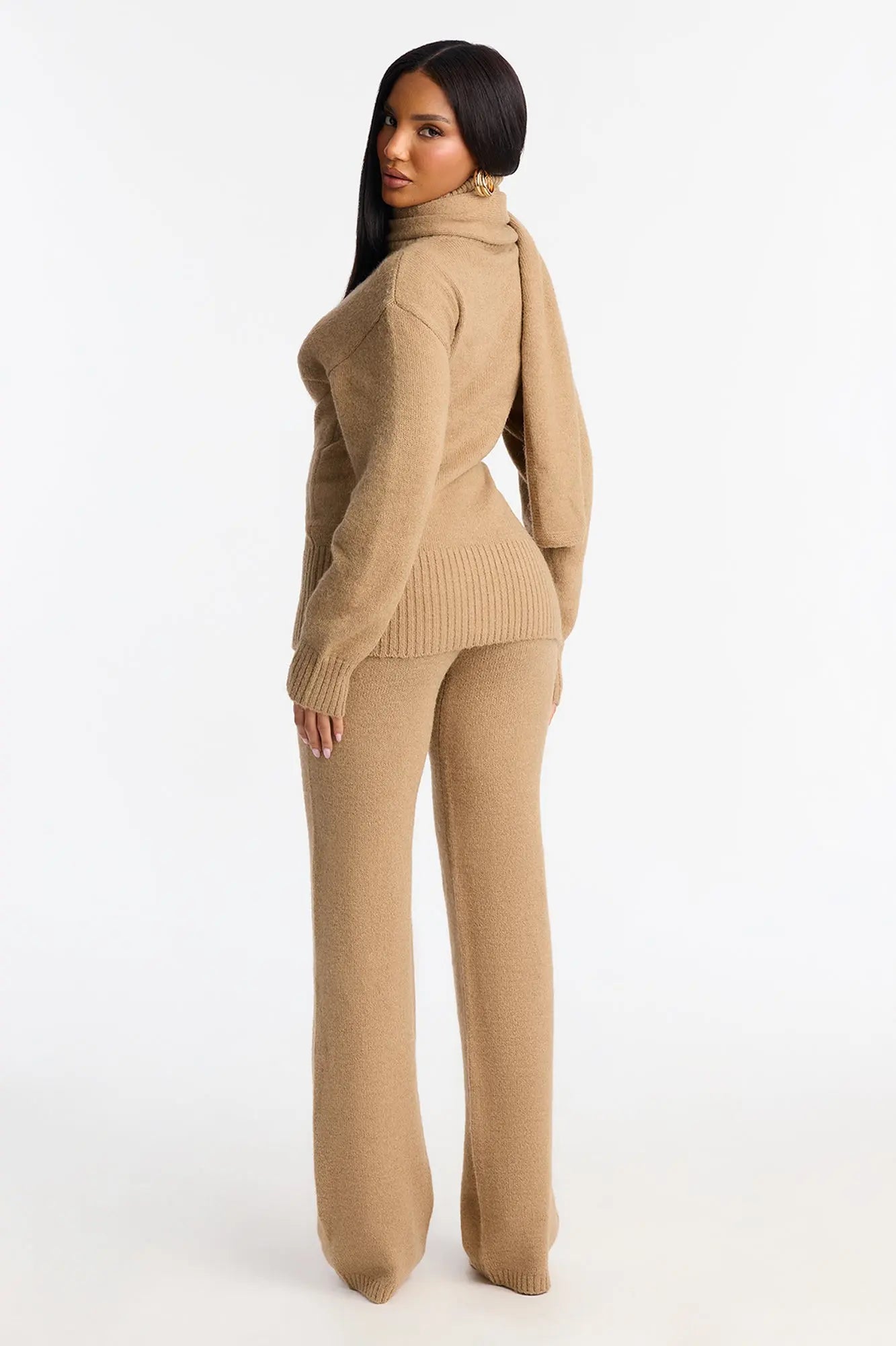 Sophie Sweater 3 Piece Pant Set - Taupe