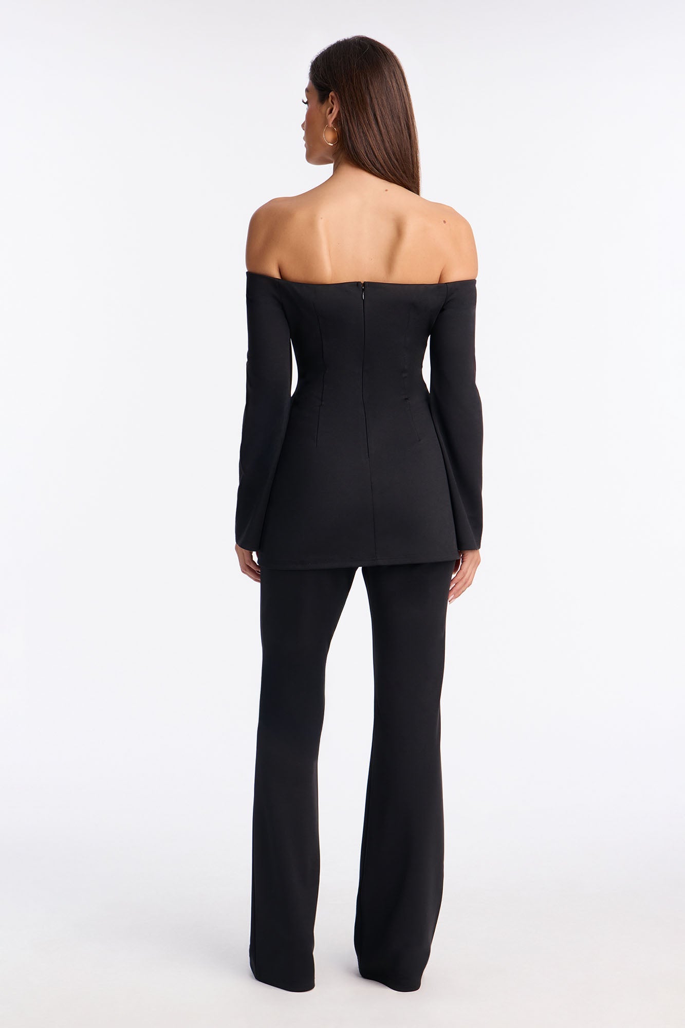 Make A Statement Off Shoulder Pant Set - Black