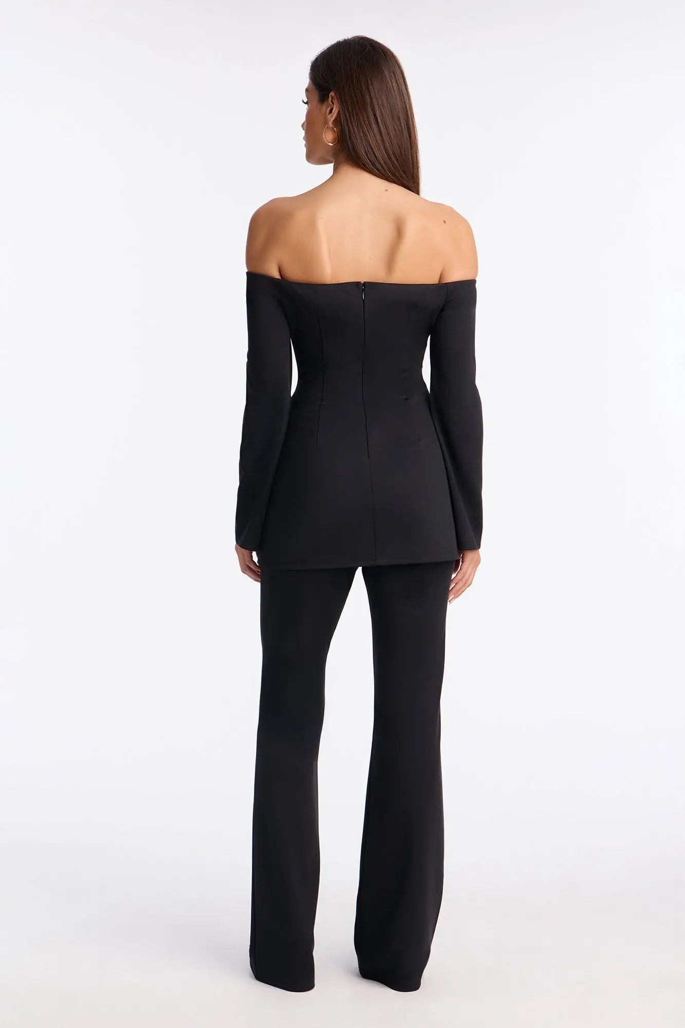 Make A Statement Off Shoulder Pant Set - Black