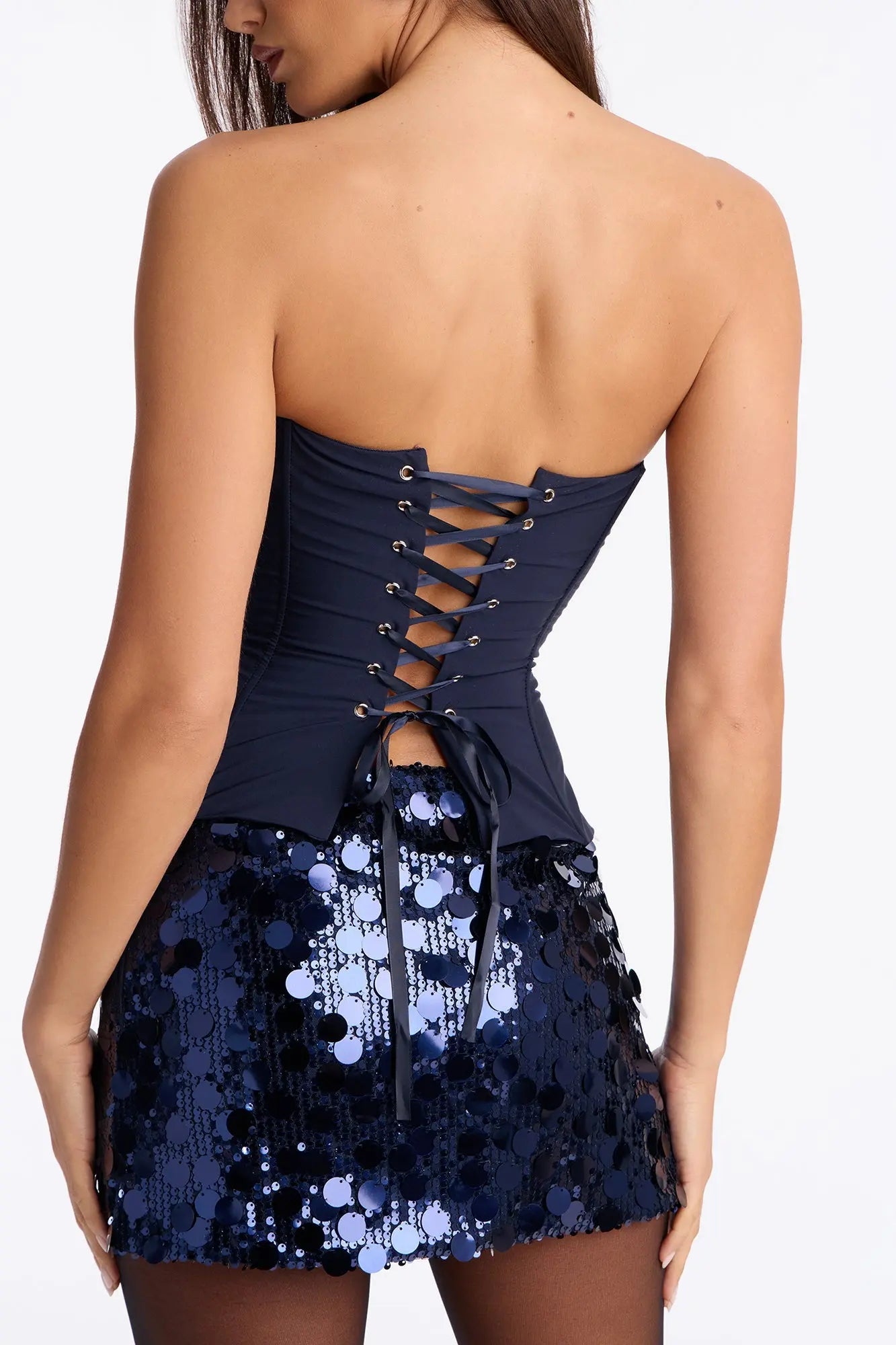 Street Lights Off Corset - Navy