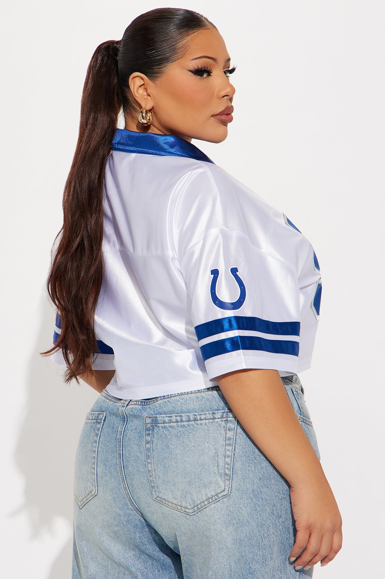 NFL Indianapolis Colts Cropped Shirt - White