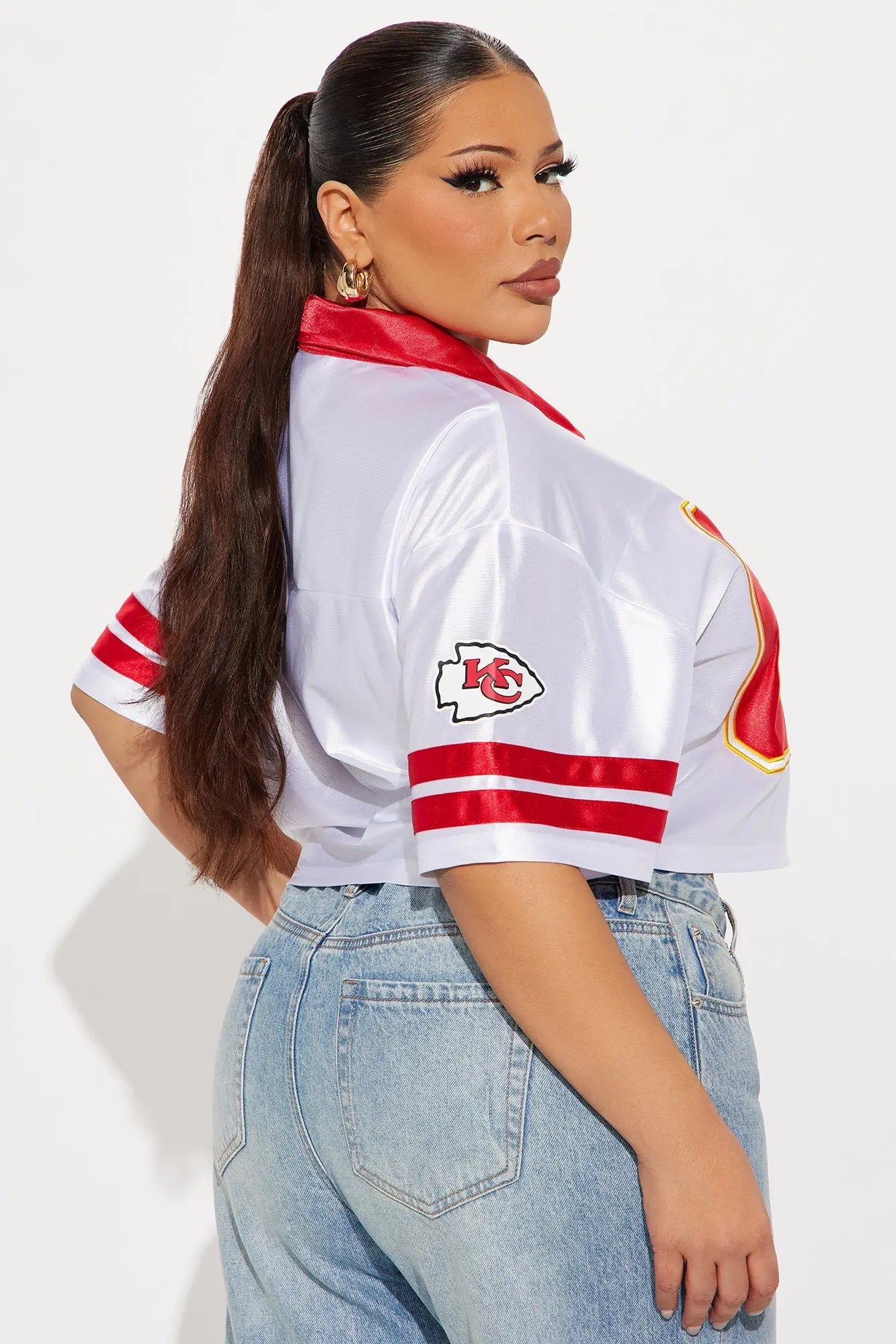 NFL Kansas City Chiefs Cropped Shirt - White/combo