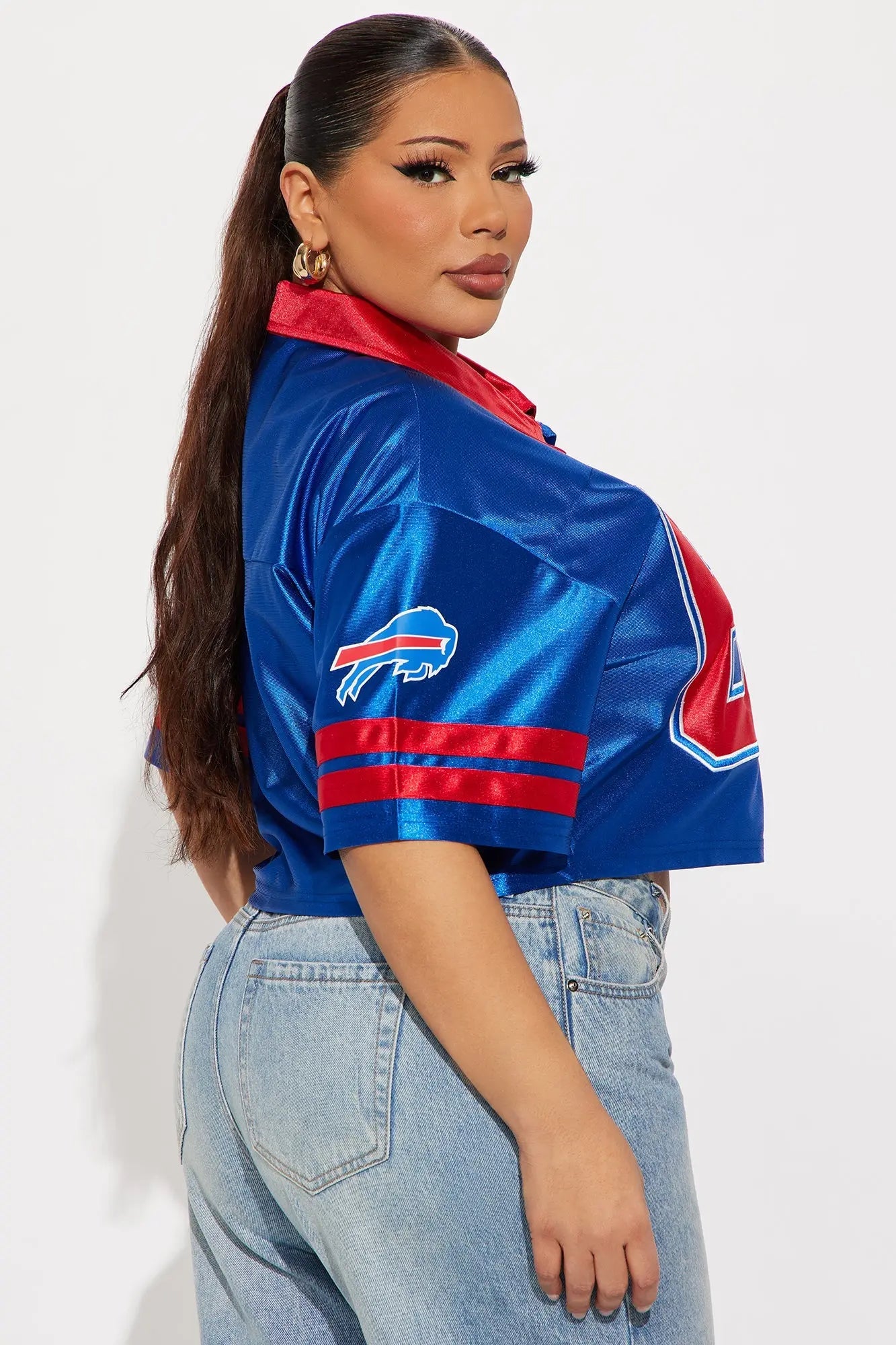 NFL Buffalo Bills Cropped Shirt - Blue/combo