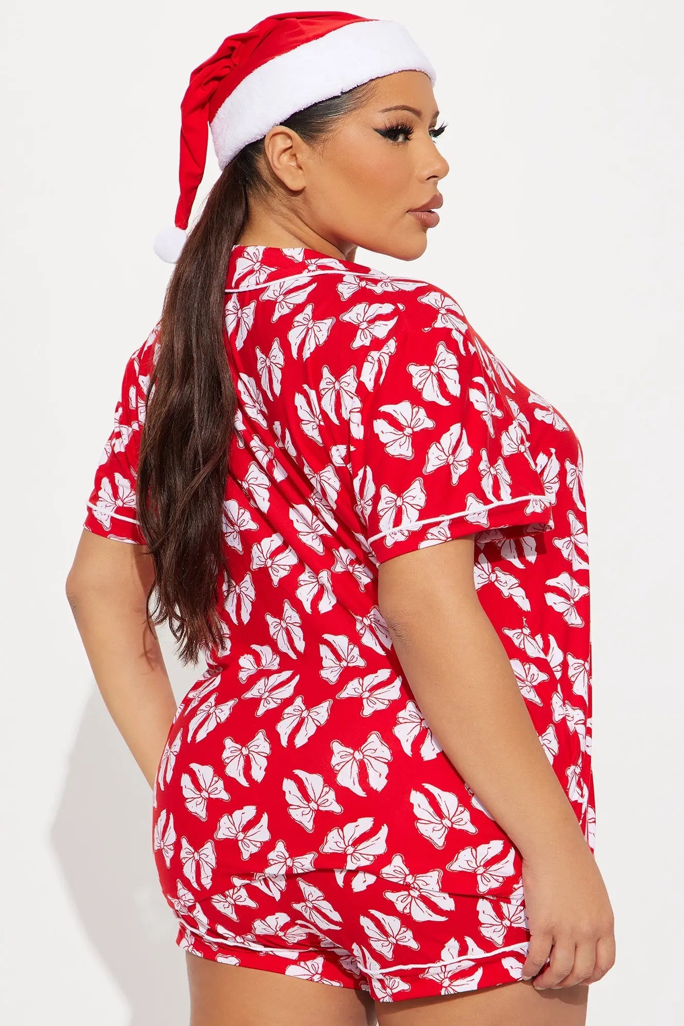 Christmas Present 3 Piece PJ Short Set - Red/White