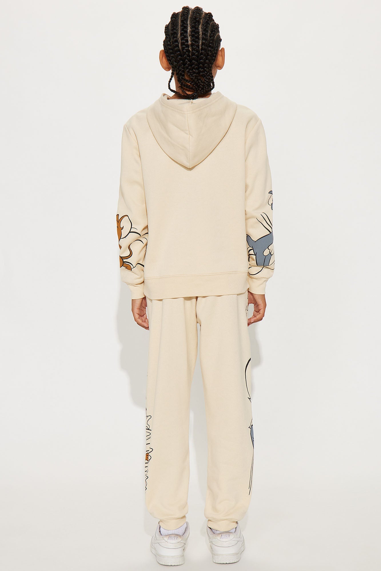 Mini Tom & Jerry Hoodie And Jogger Pant Set - Natural