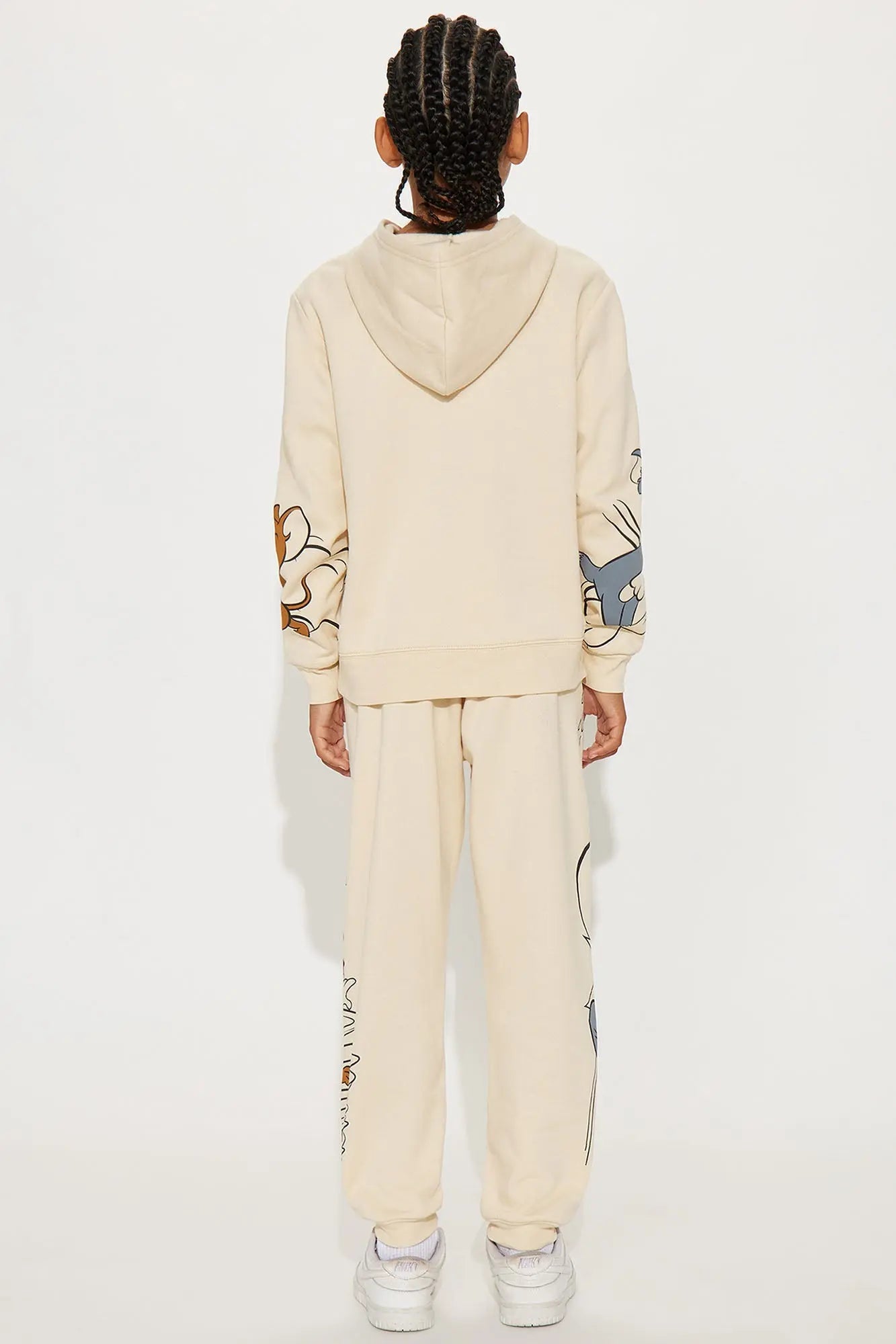 Mini Tom & Jerry Hoodie And Jogger Pant Set - Natural