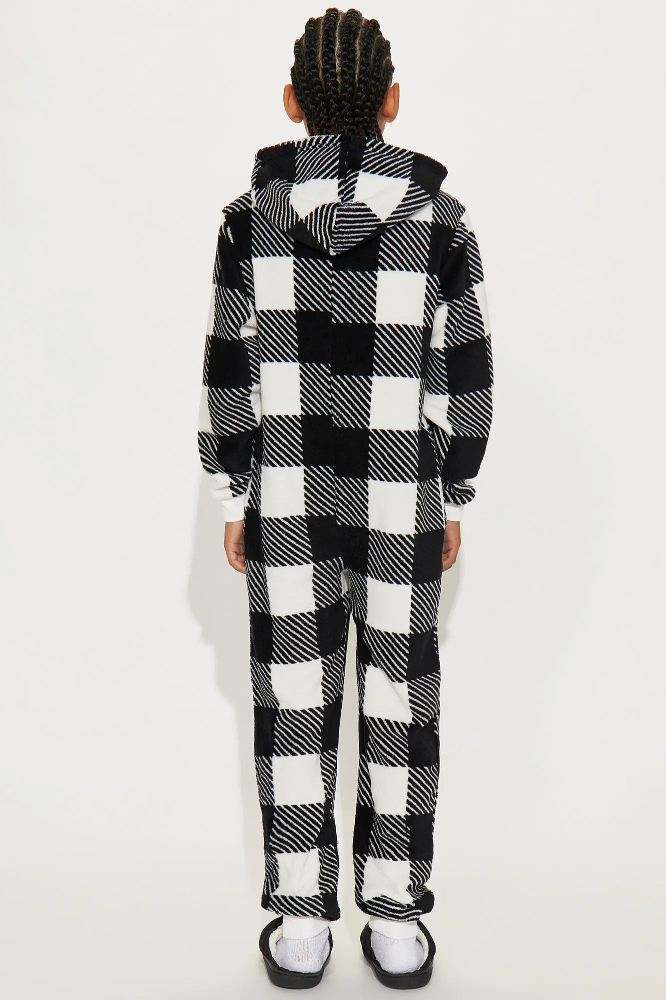 Mini Always Cozy Holiday Onesie - Black/White