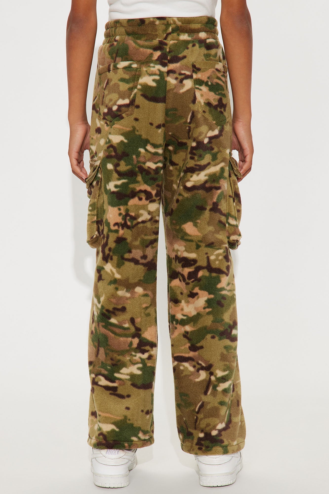 Mini Baggy Camo Cargo Fleece Pants - Camouflage