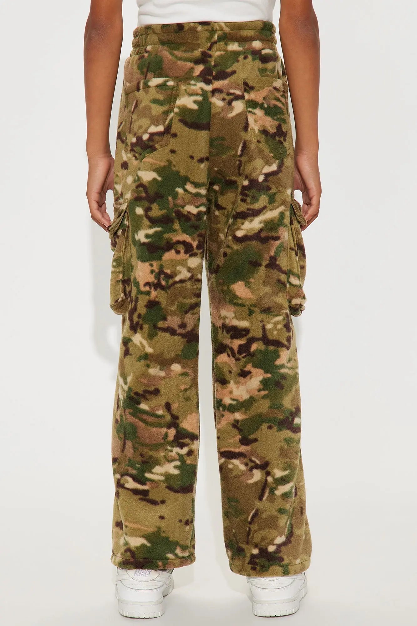 Mini Baggy Camo Cargo Fleece Pants - Camouflage