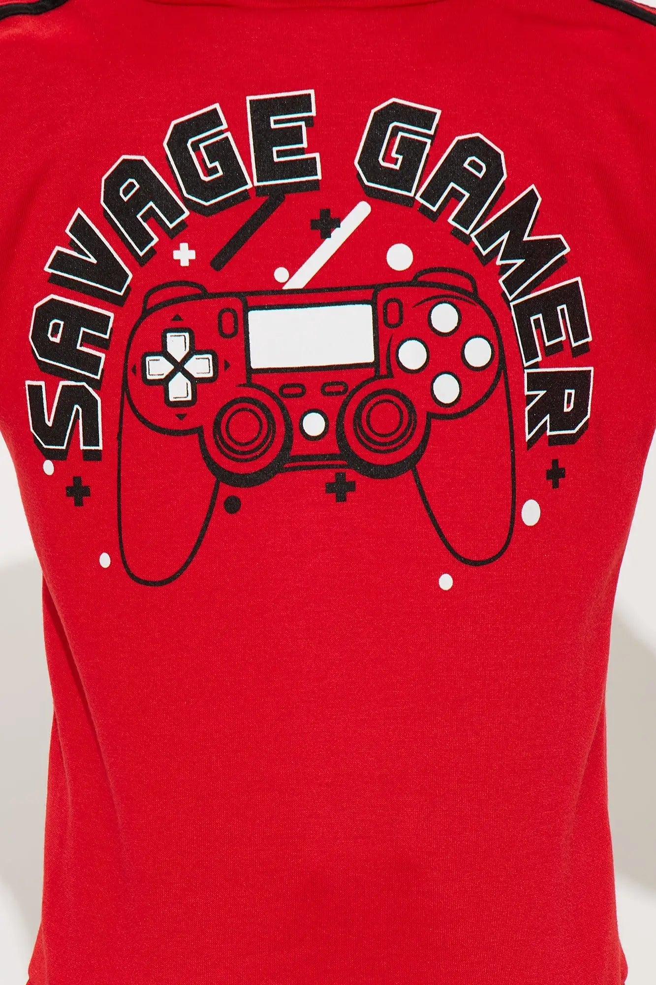 Mini Savage Gamer Pullover Hoodie And Jogger Pant Set - Red/combo