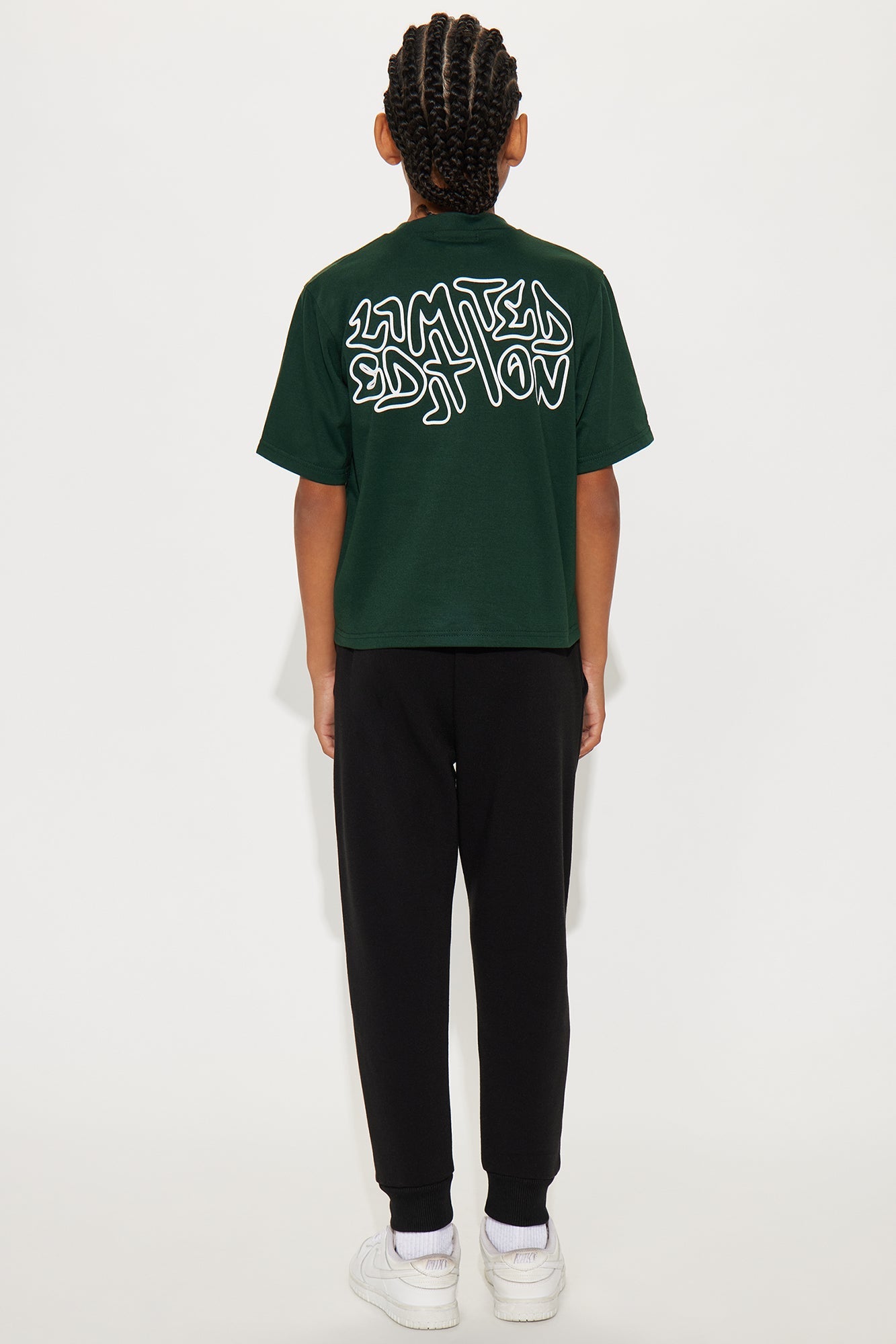 Mini Limited Edition Front/Back T-Shirt And Pant Set - Green/combo