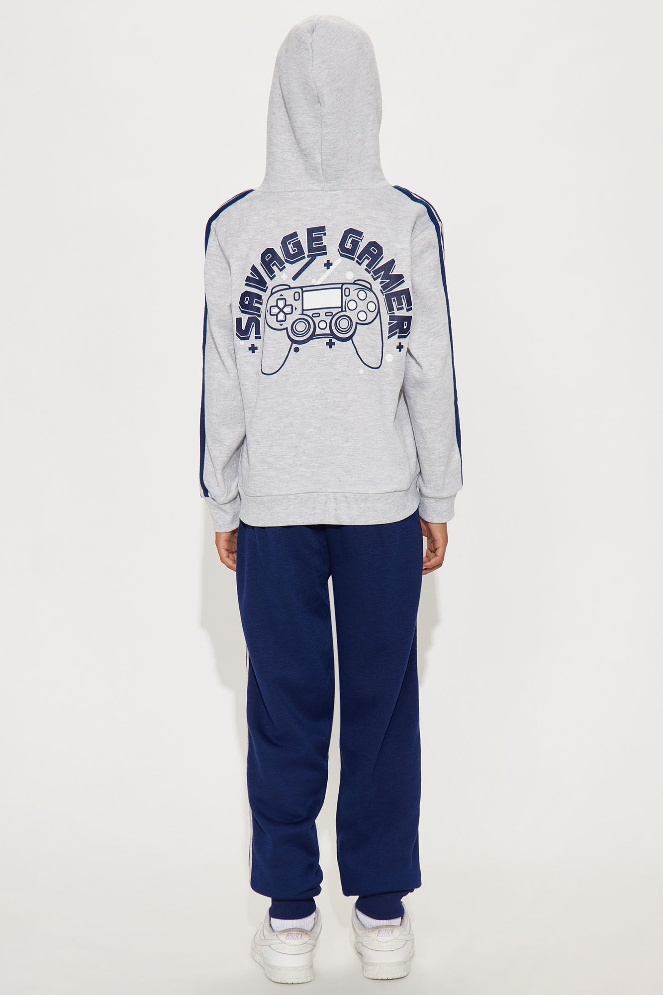 Mini Savage Gamer Pullover Hoodie And Jogger Pant Set - Heather/Combo