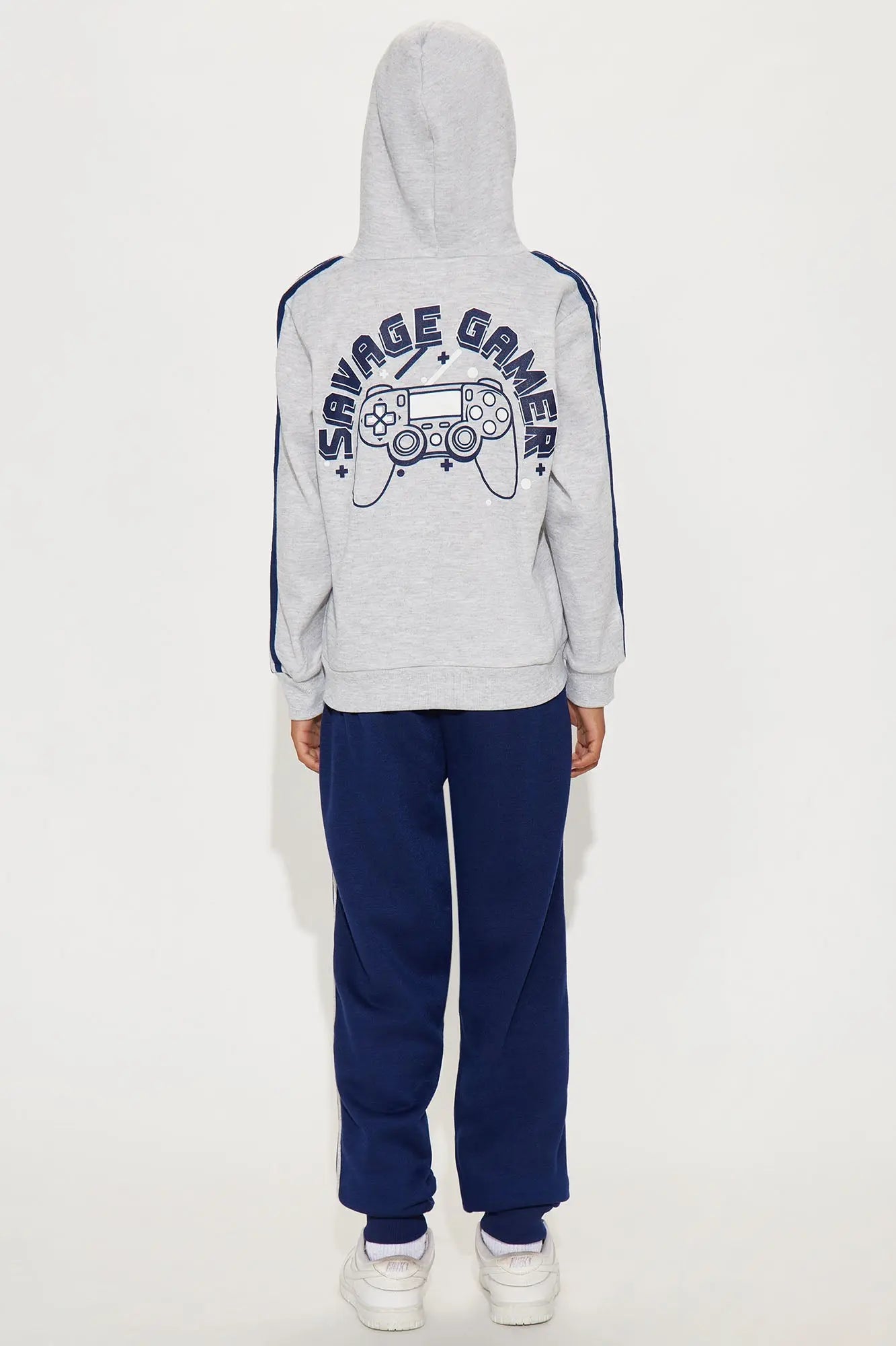 Mini Savage Gamer Pullover Hoodie And Jogger Pant Set - Heather/Combo