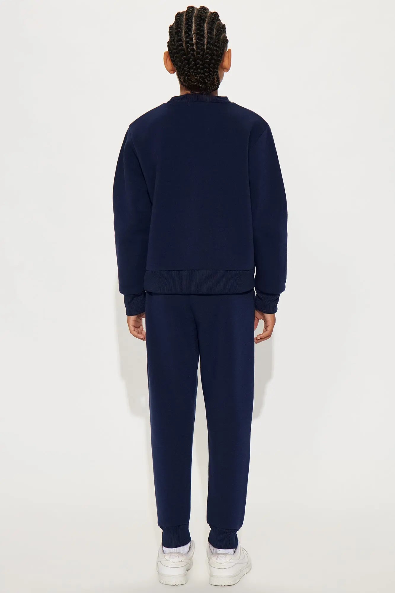 Mini New York State Of Mind Sweatshirt And Jogger Pant Set - Navy