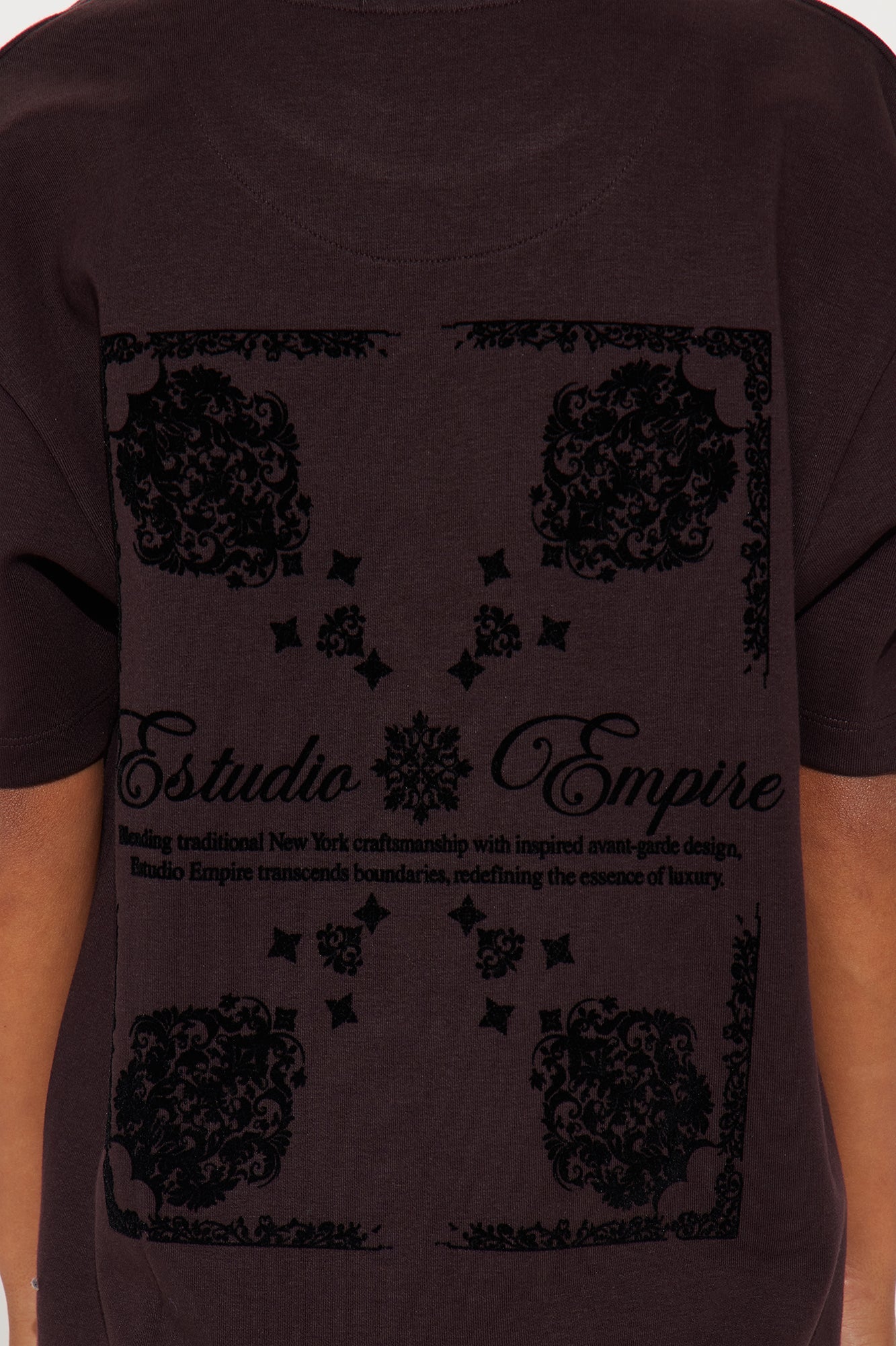Mini Estudio Empire Front/Back Short Sleeve Tee - Wine
