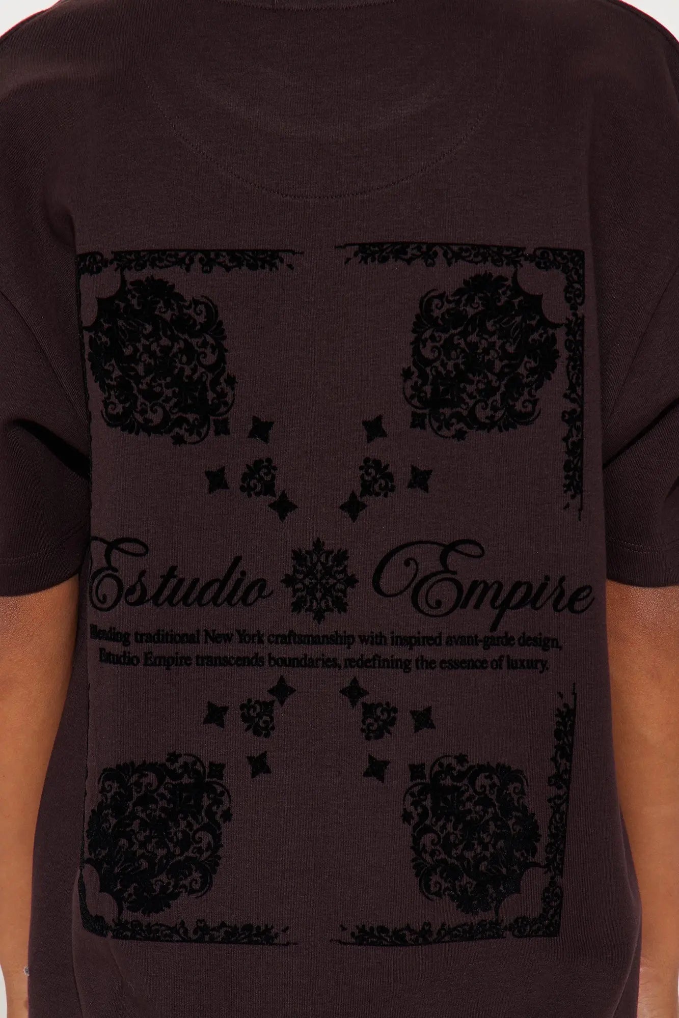 Mini Estudio Empire Front/Back Short Sleeve Tee - Wine