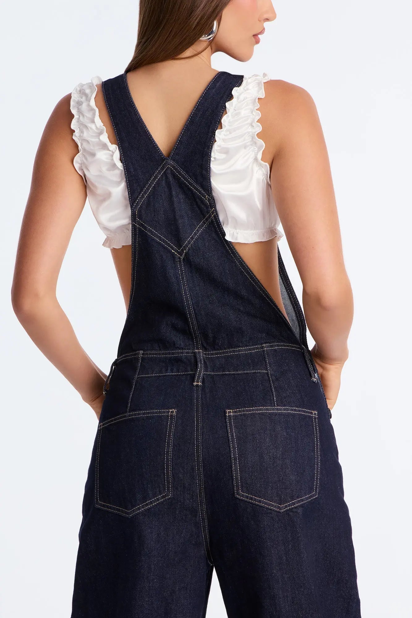 Hollywood Dreams Denim Overalls - Dark Denim