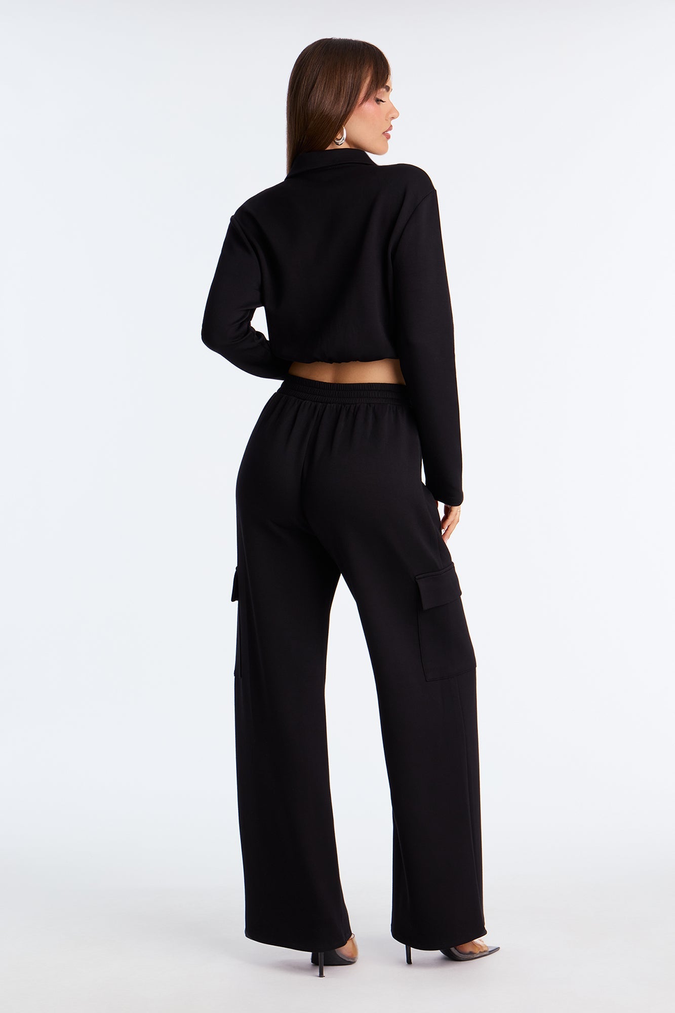 Casual Authority Scuba Cargo Pant Set - Black