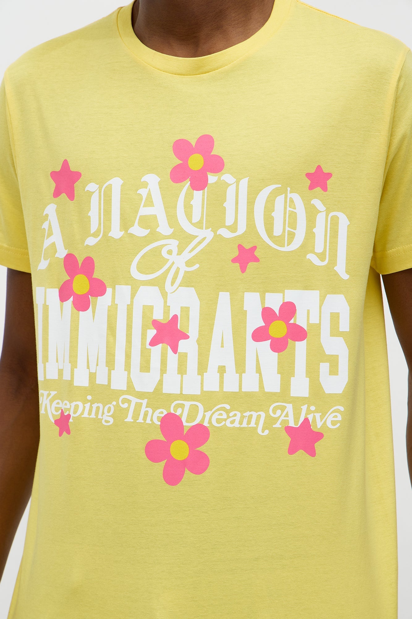 A Nation Of Immigrants Short Sleeve Tee - Yellow
