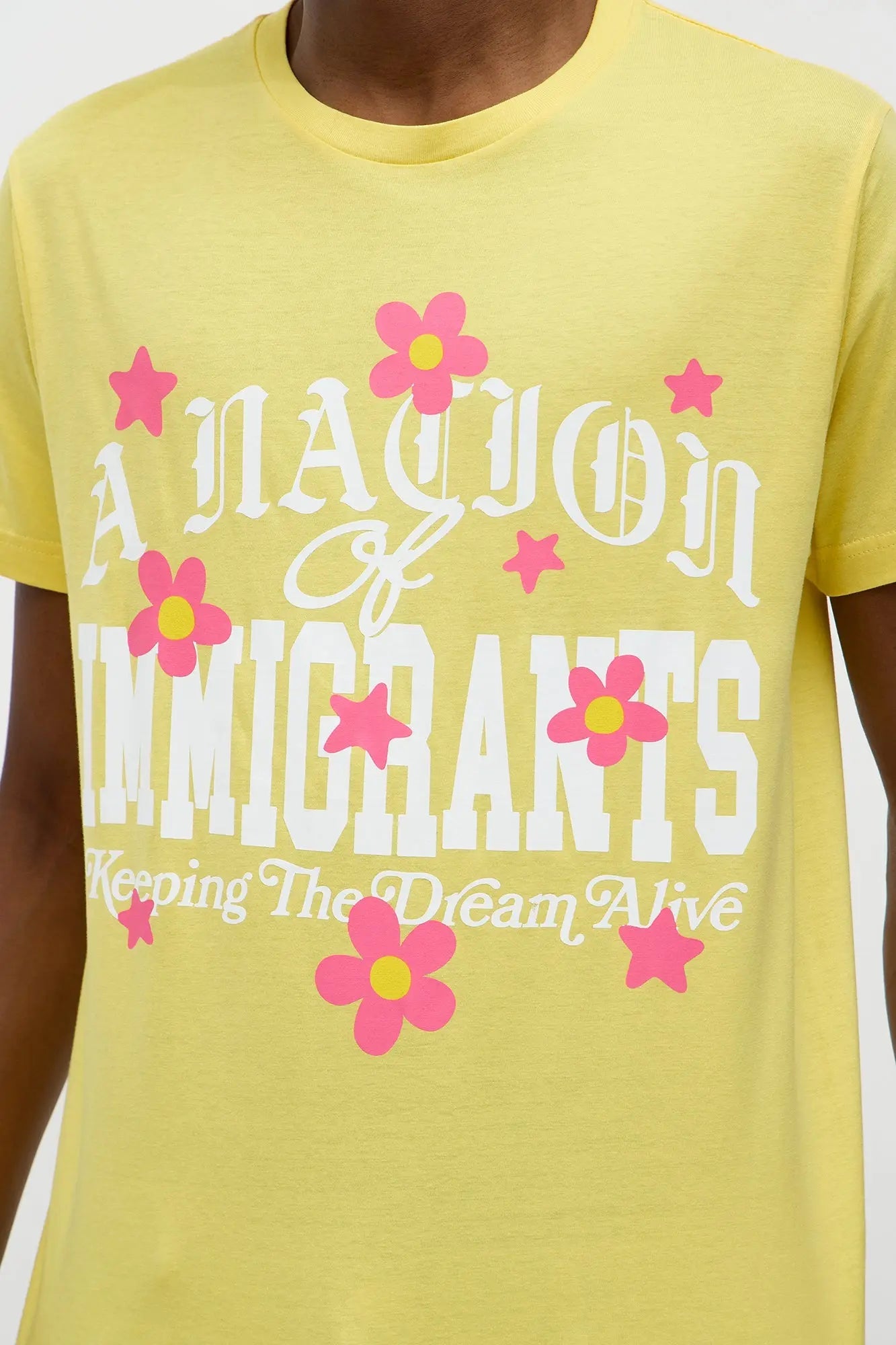 A Nation Of Immigrants Short Sleeve Tee - Yellow