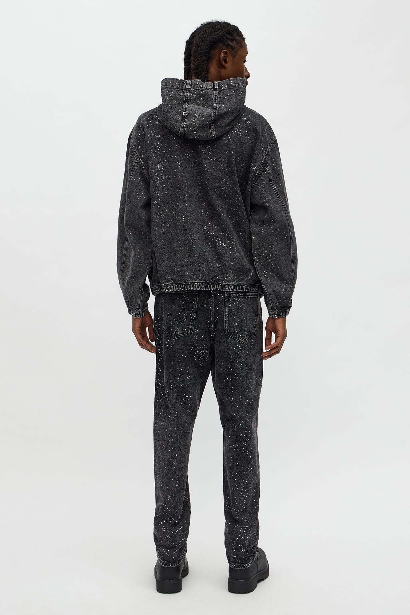 Shimmering Nights Denim Pull Over Jacket - Black Wash