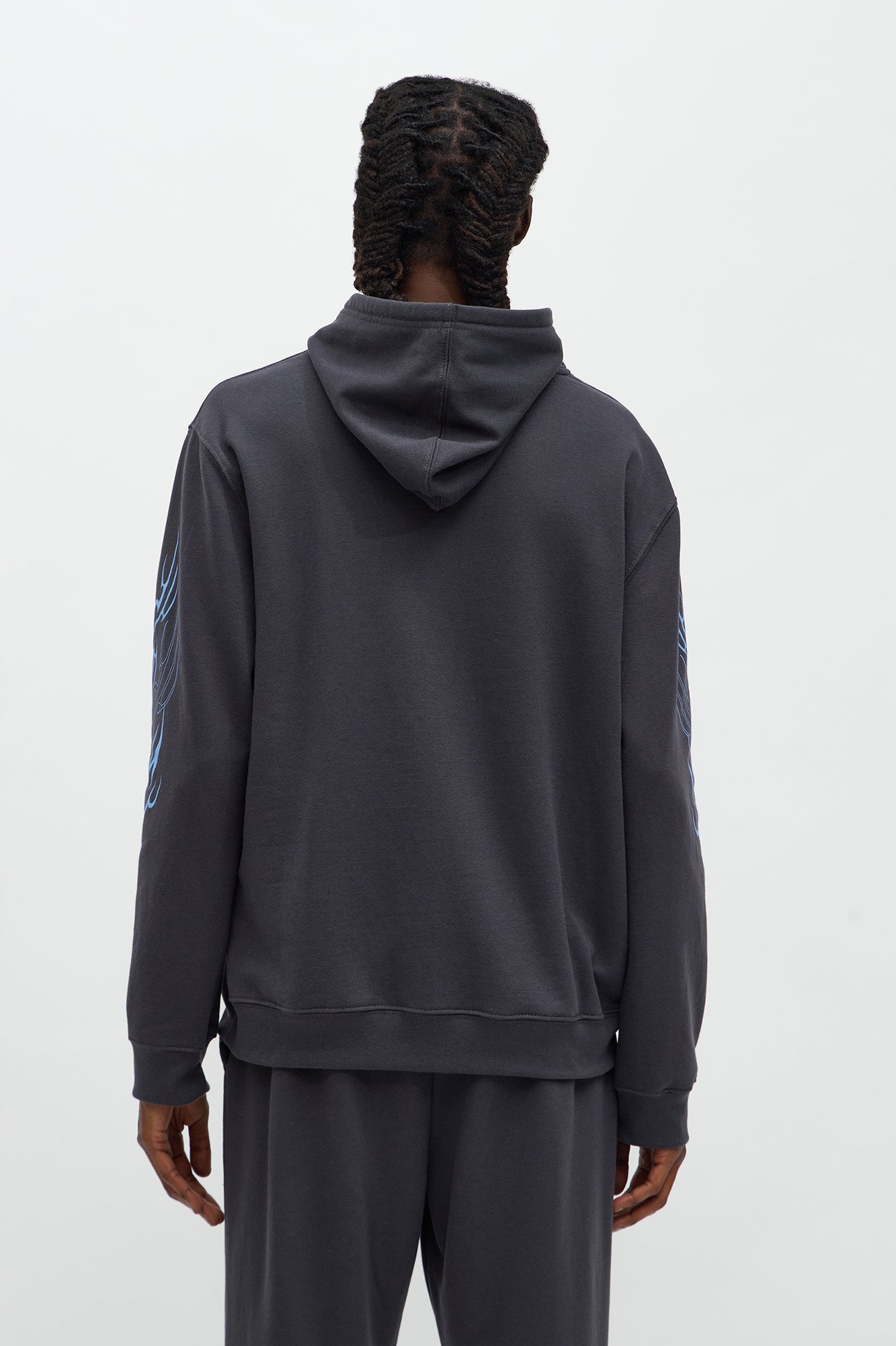No Hard Feelings Type Hoodie - Charcoal
