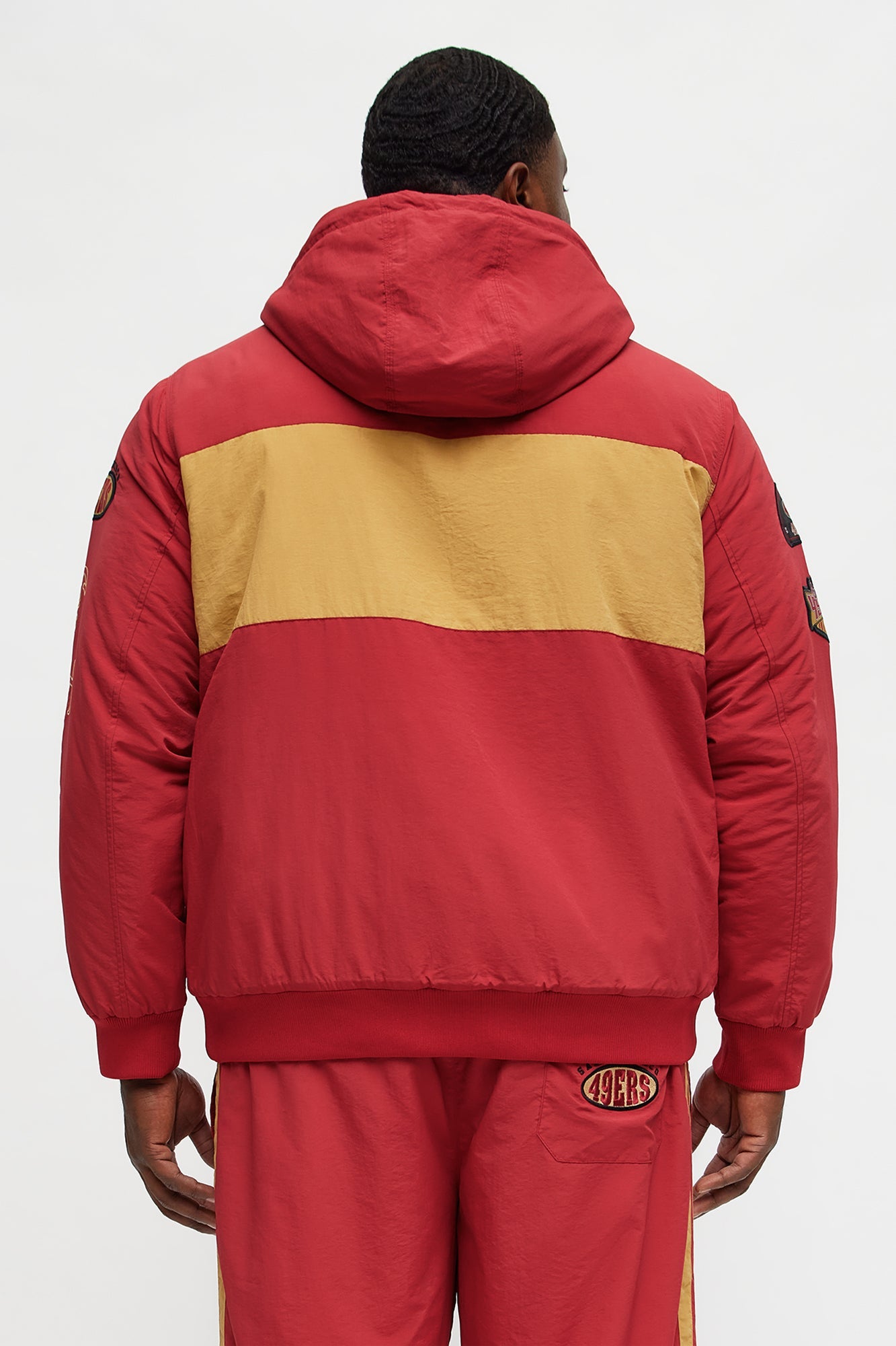 San Francisco 49ers Carbon Windbreaker Jacket - Red/combo