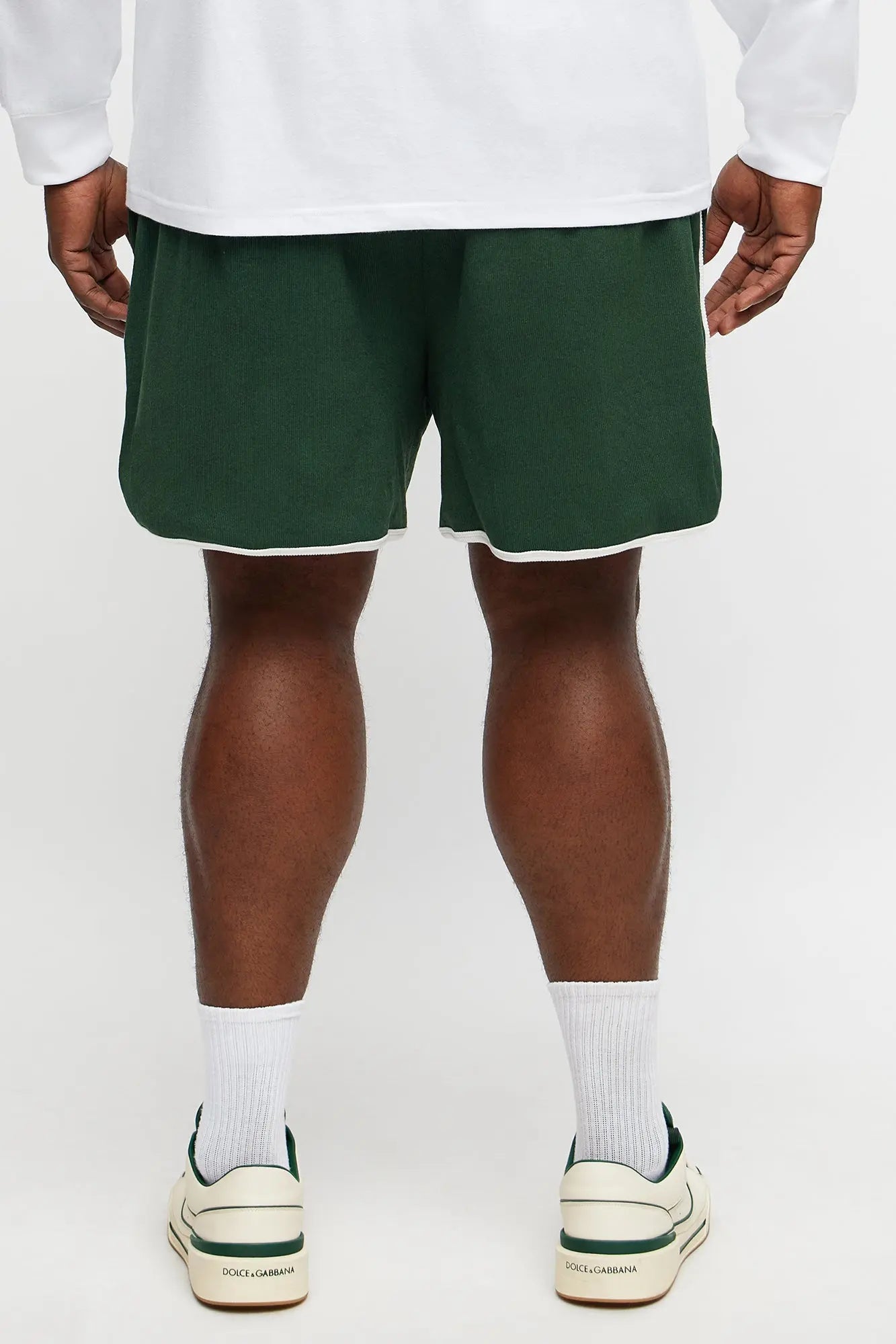 Retro Color Blocked Casual Short - Green/combo