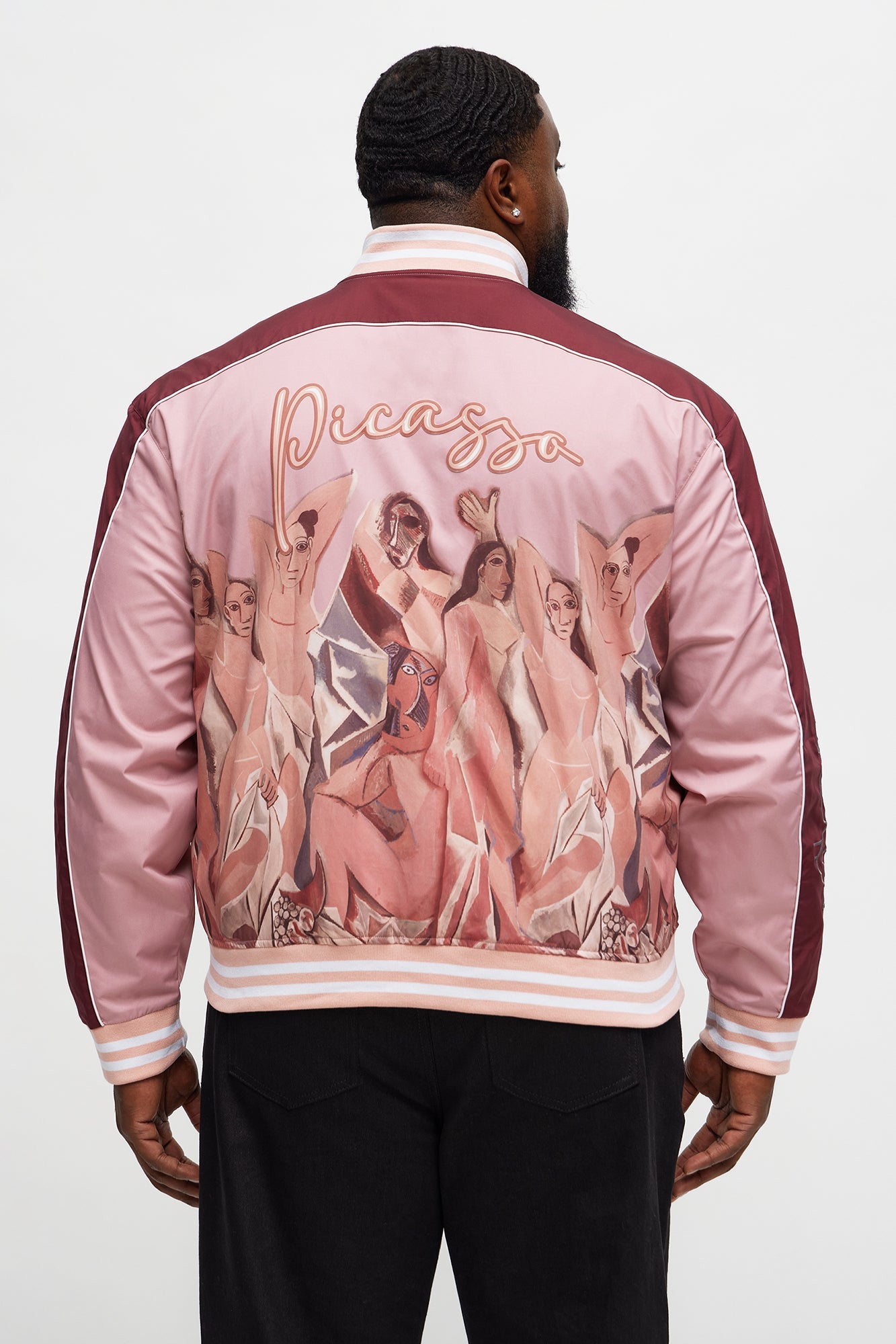 Pablo Picasso Colorblock Varsity Jacket - Pink/combo