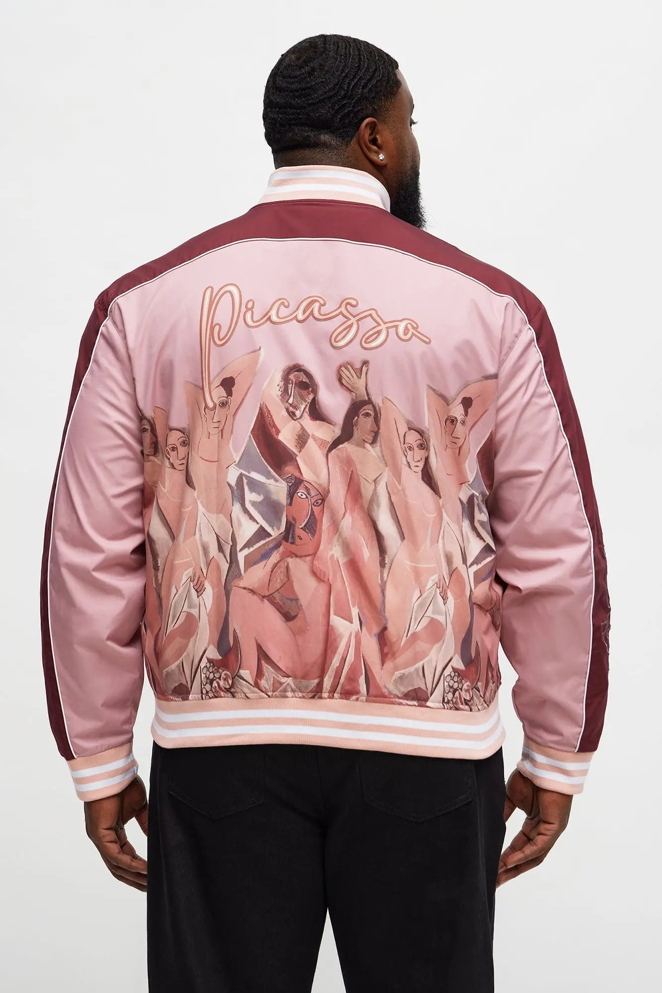Pablo Picasso Colorblock Varsity Jacket - Pink/combo