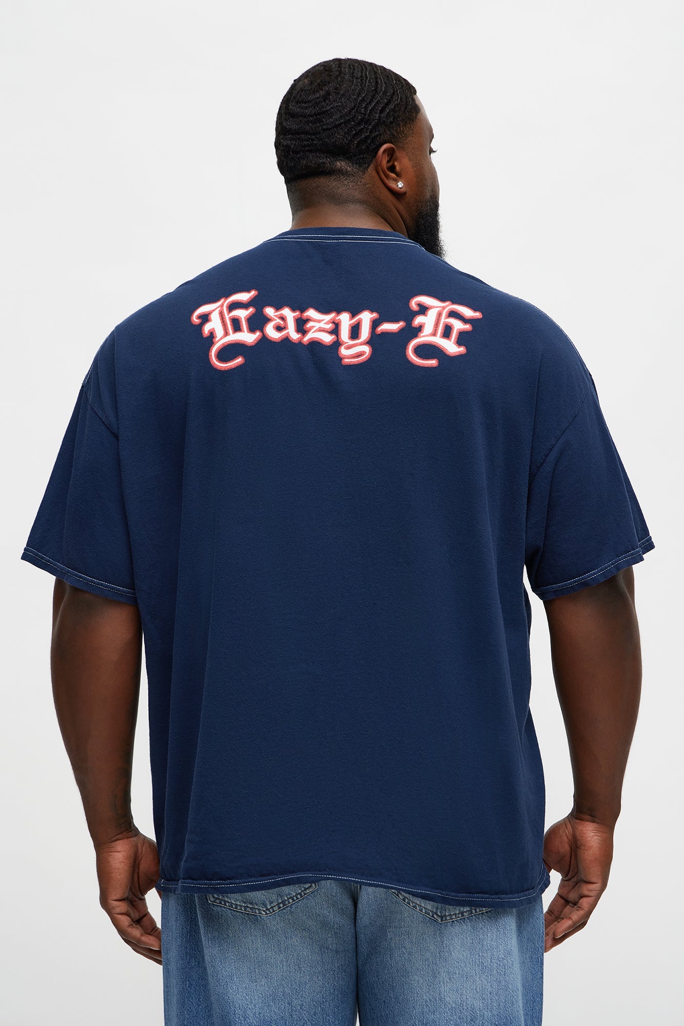 Eazy E Compton Boxy Short Sleeve Tee - Navy
