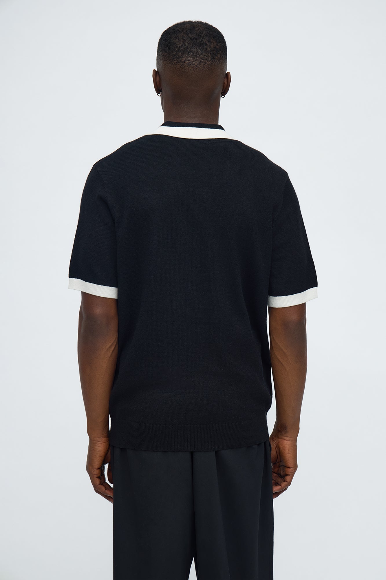 Capri In Fall Knitted Polo - Black/combo