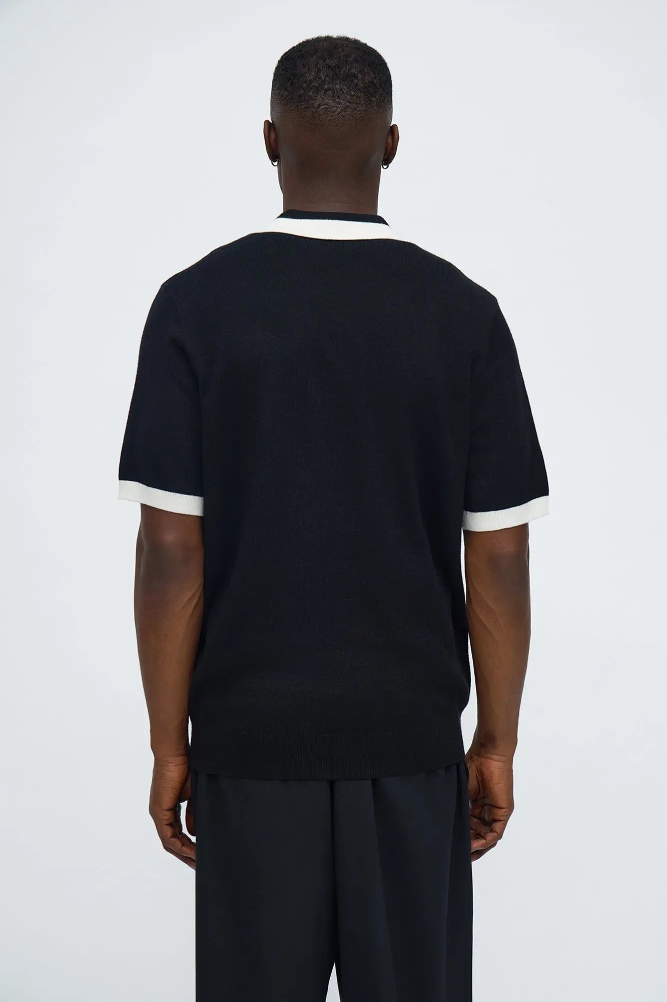 Capri In Fall Knitted Polo - Black/combo