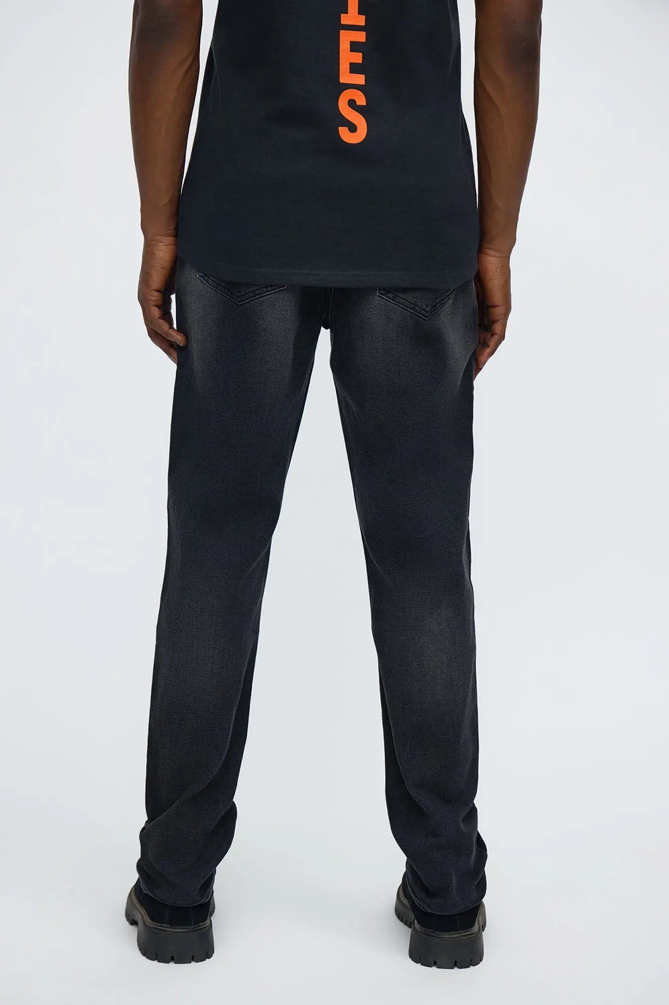 Slim E-Waist Knit Jean - Black Wash