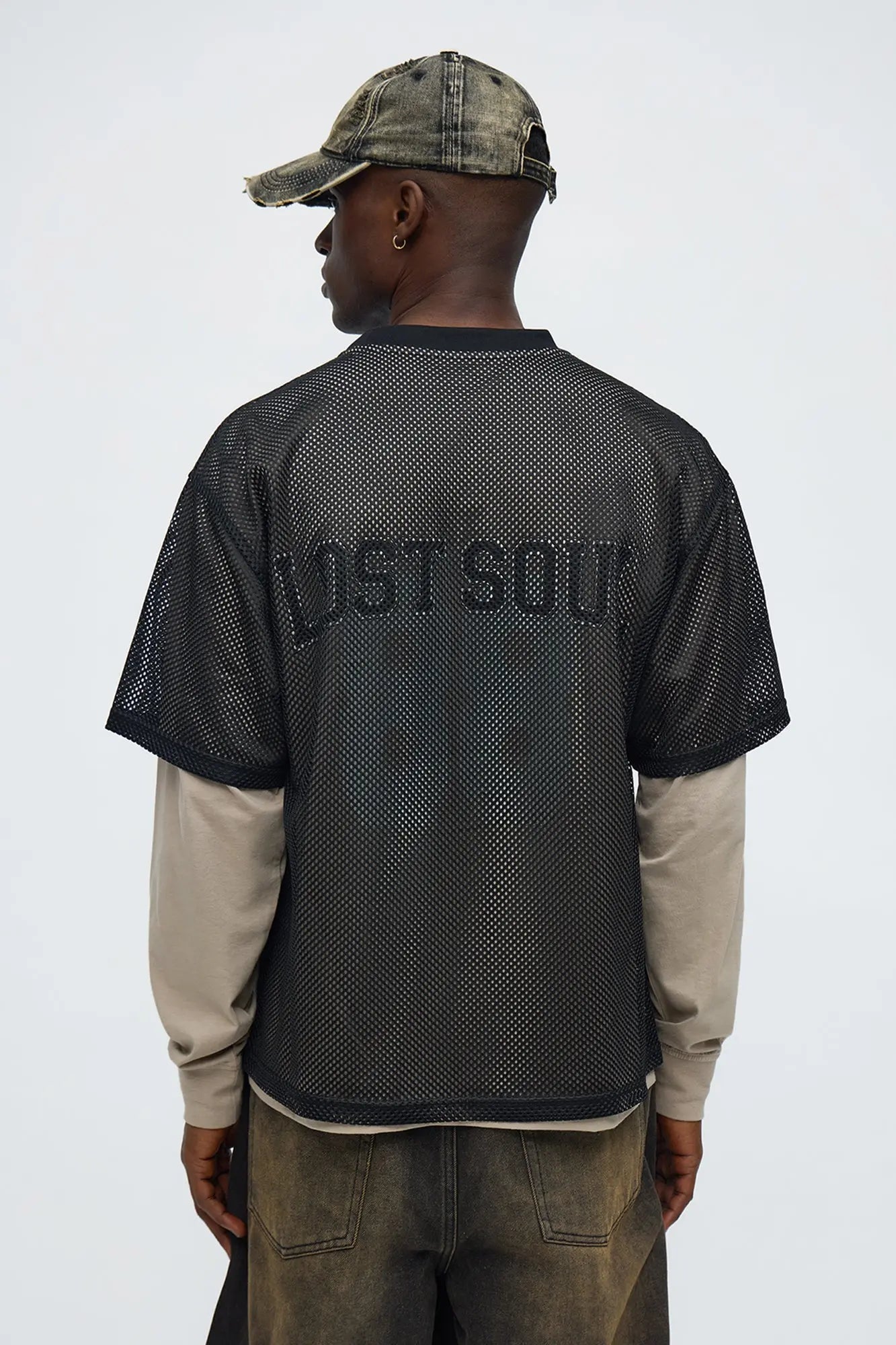 Lost 88 Layered Mesh Jersey - Stone