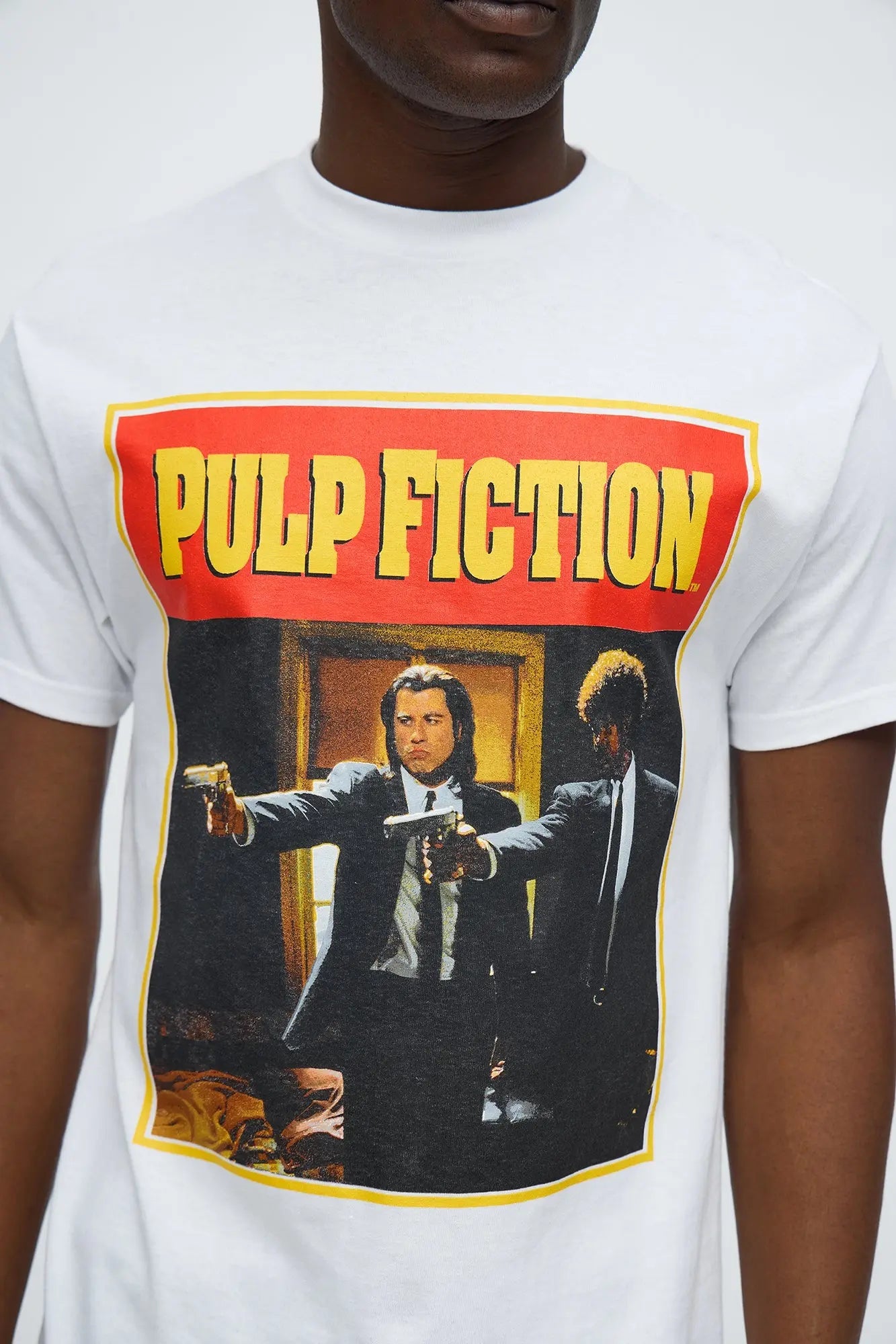 Pulp Fiction Say What Again Short Sleeve Tee - White