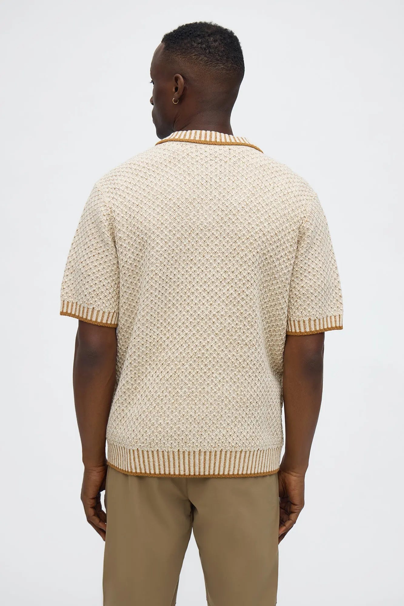 Knit Mercer Johnny Polo - Brown