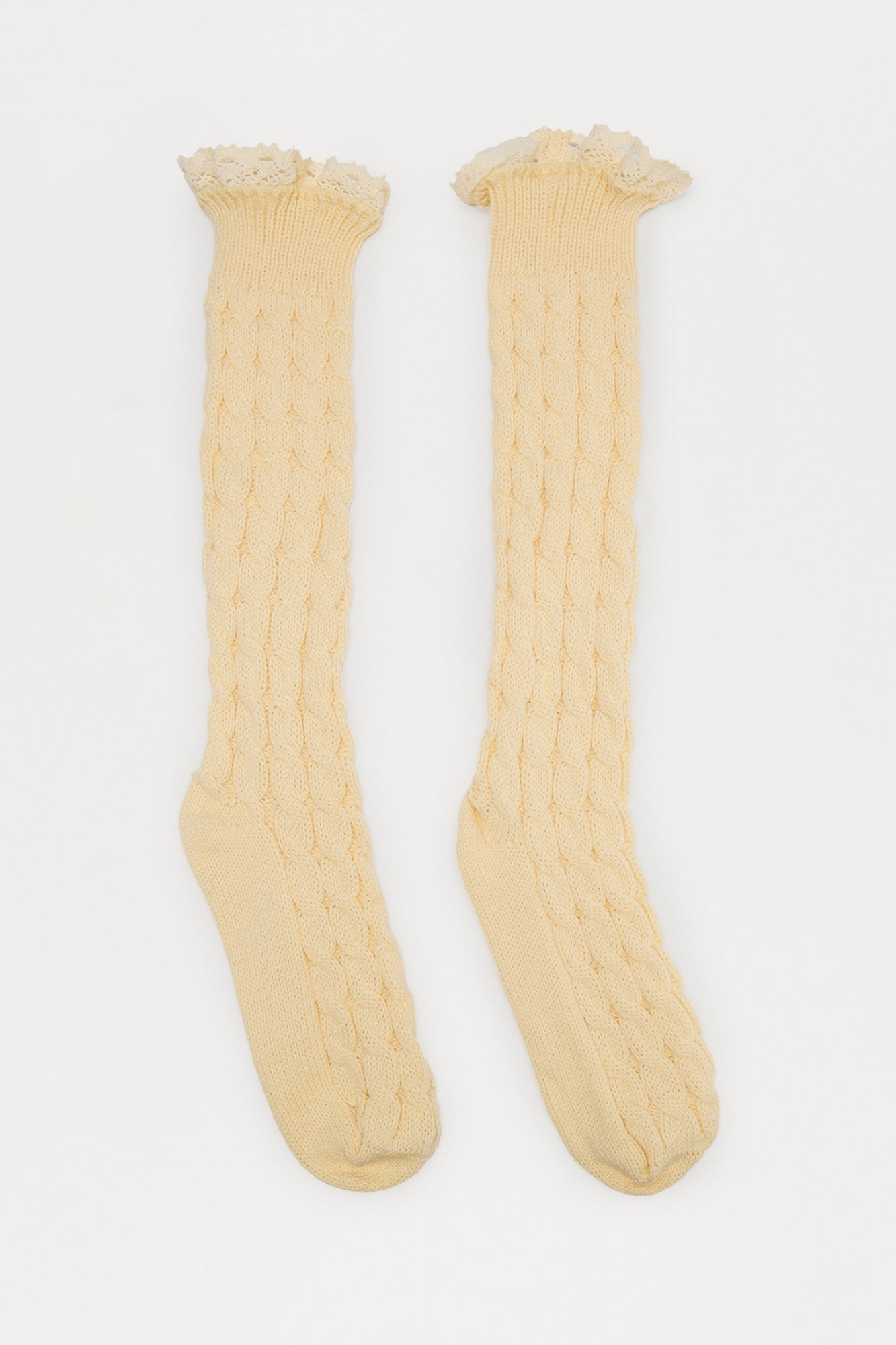 Cozy Girl Knee Socks - Ivory