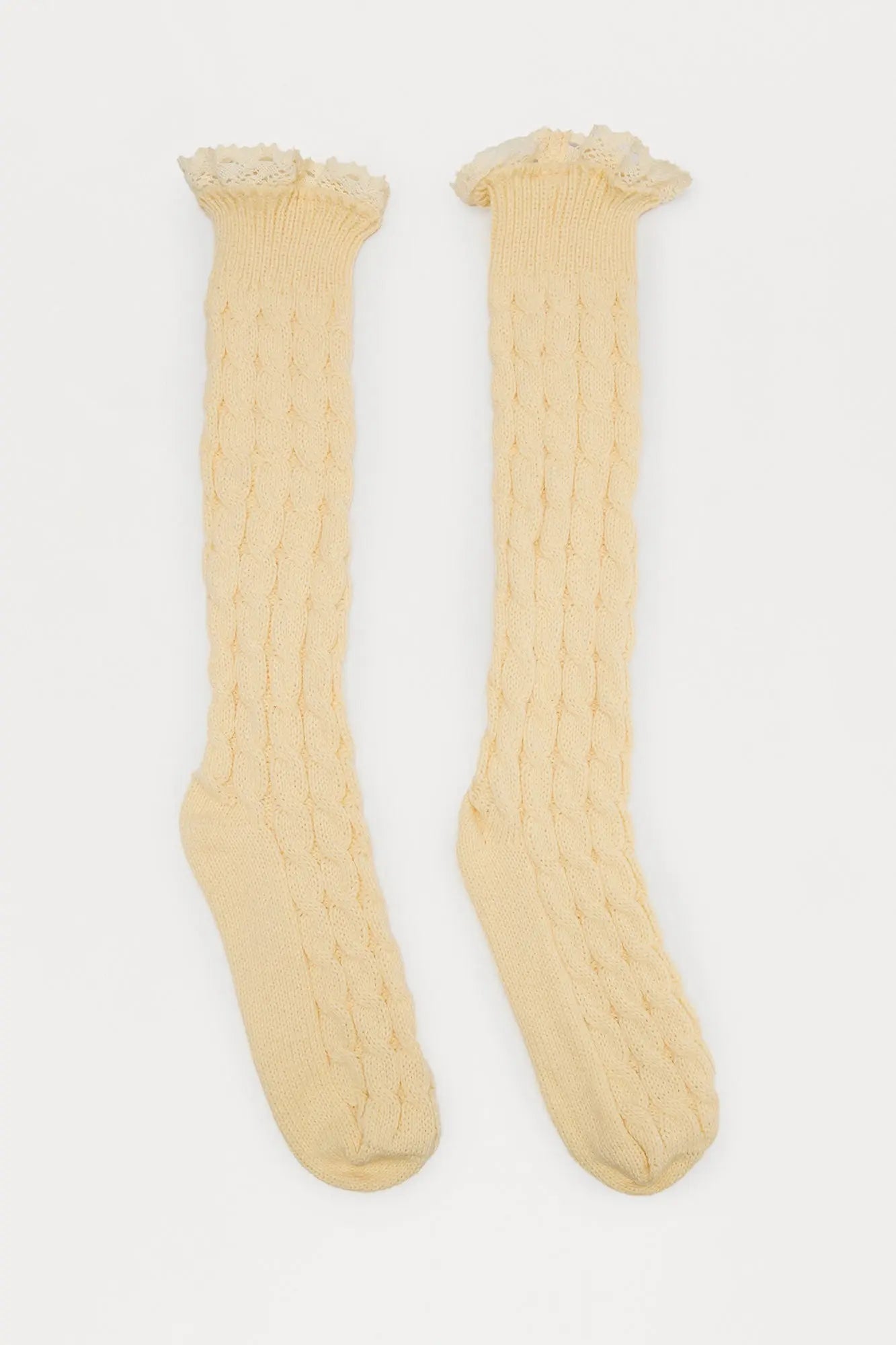 Cozy Girl Knee Socks - Ivory