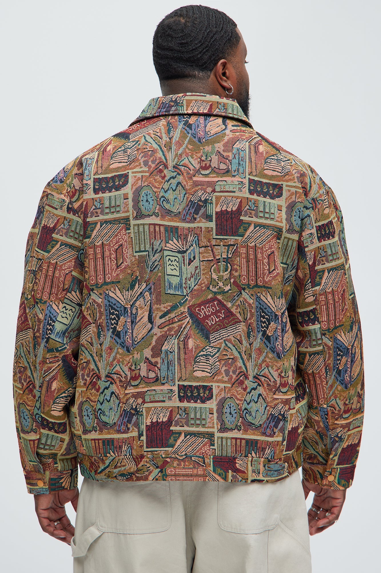 Feelin A Way Tapestry Zip Jacket - Multi Color