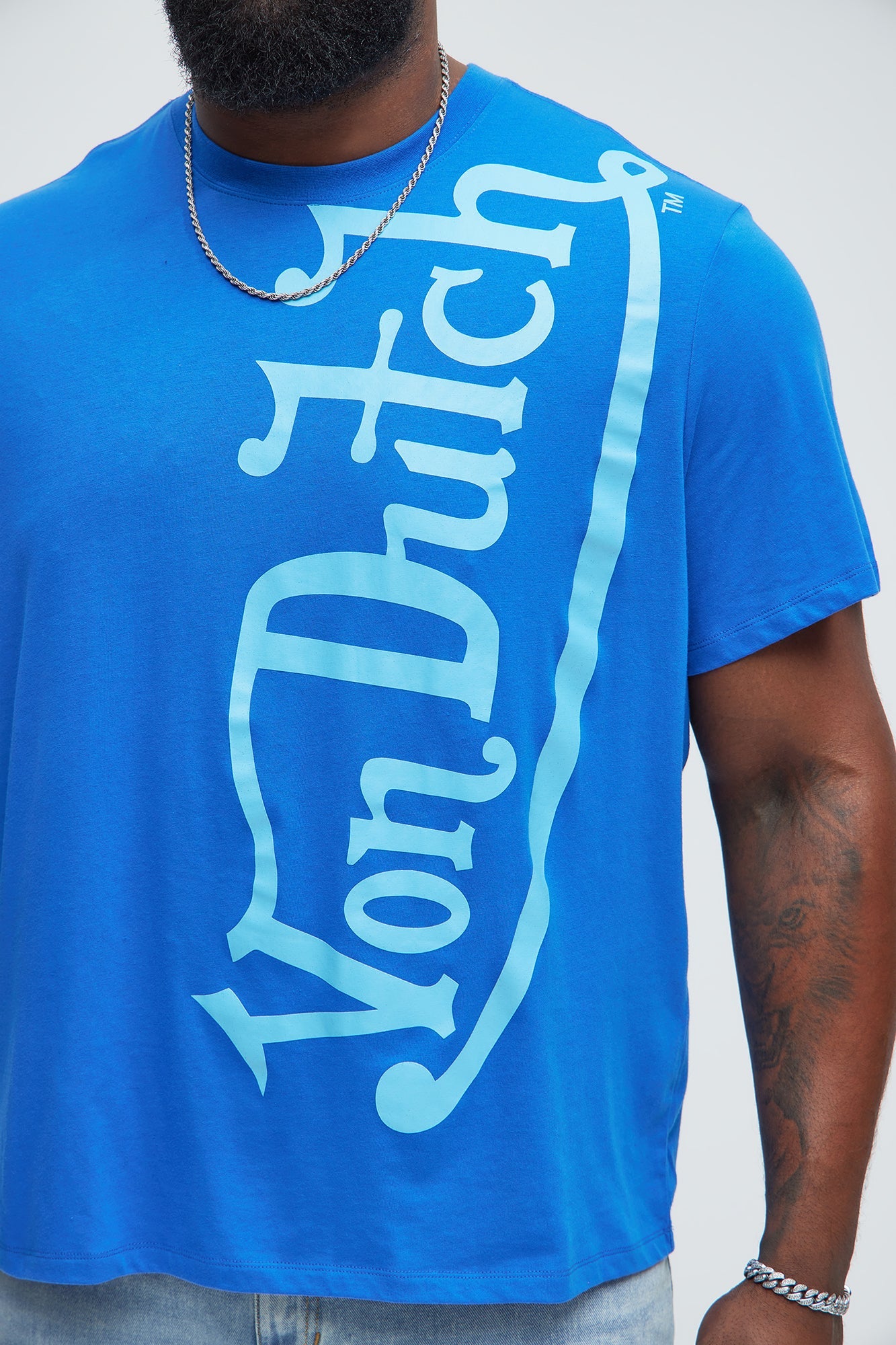 Von Dutch Blasted Short Sleeve Tee - Blue