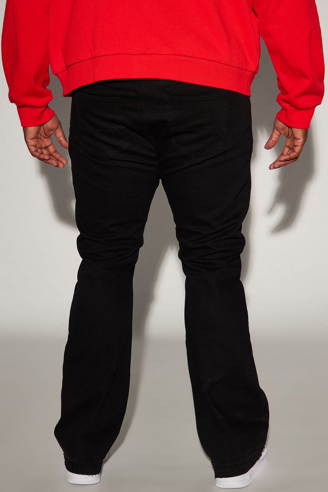 Do You Mind Stacked Skinny Flare Jeans - Black