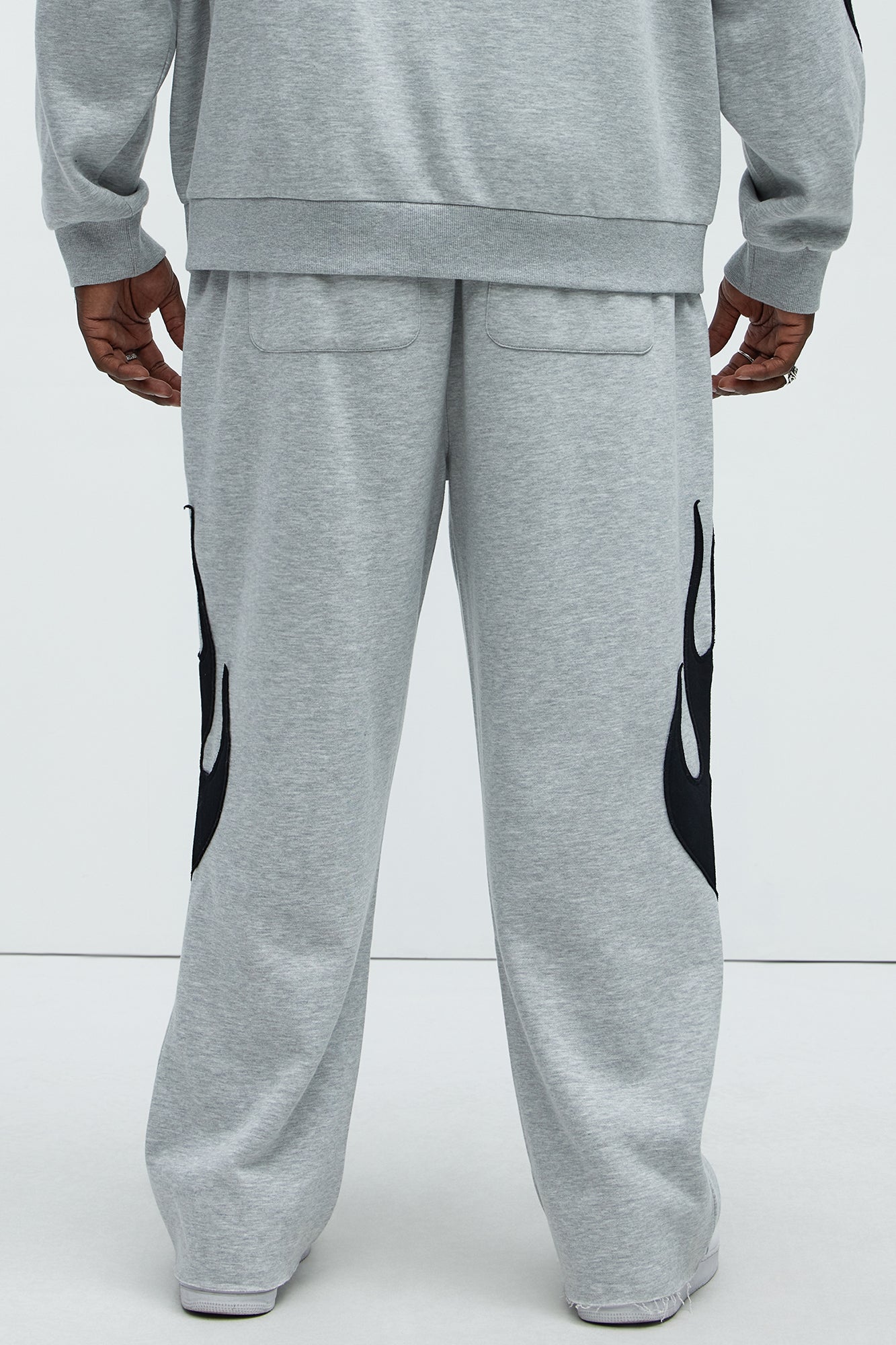 Flame Time Tyson Straight Sweatpants - Heather Grey