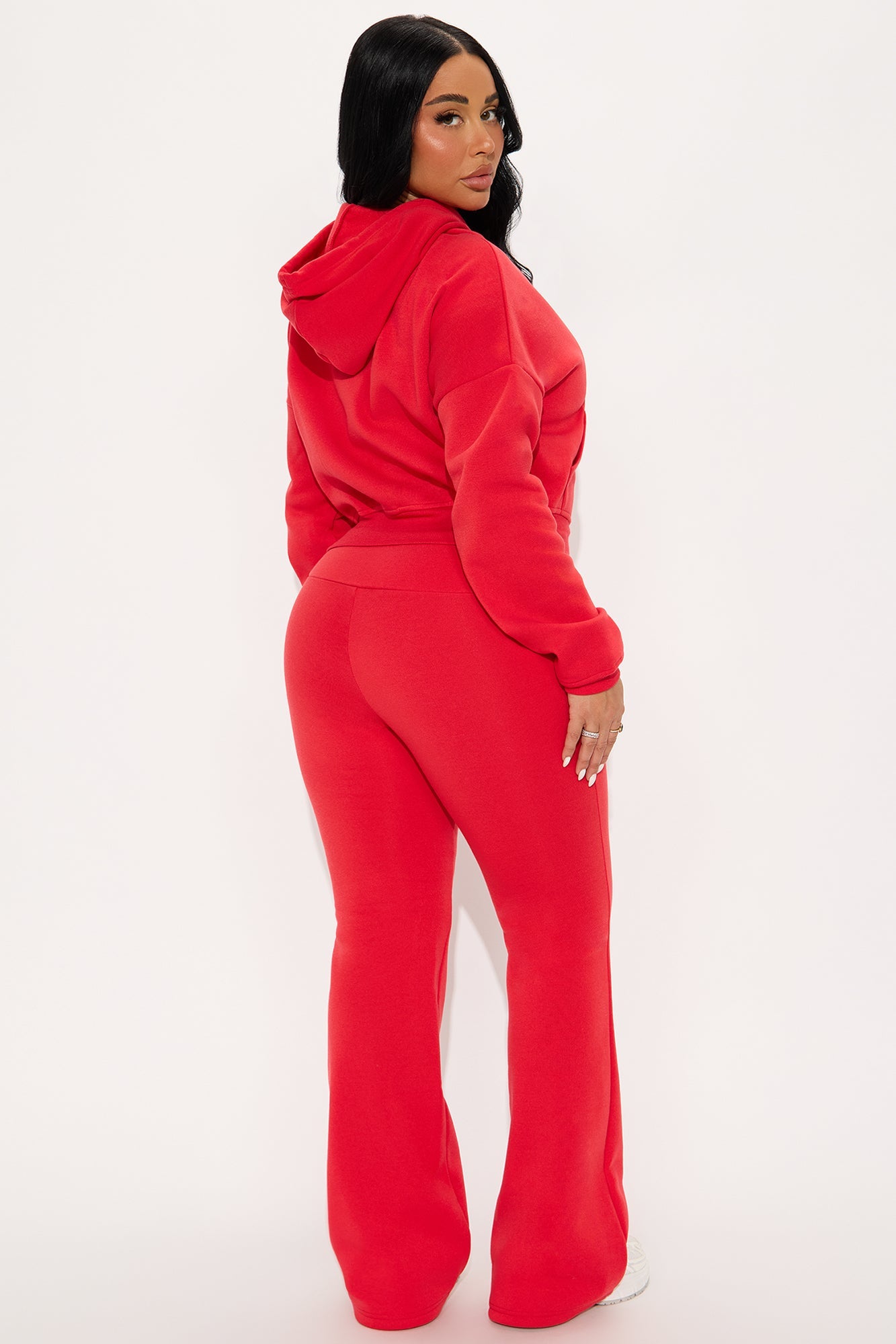 Chill Day Ahead Fleece Pant Set - Red