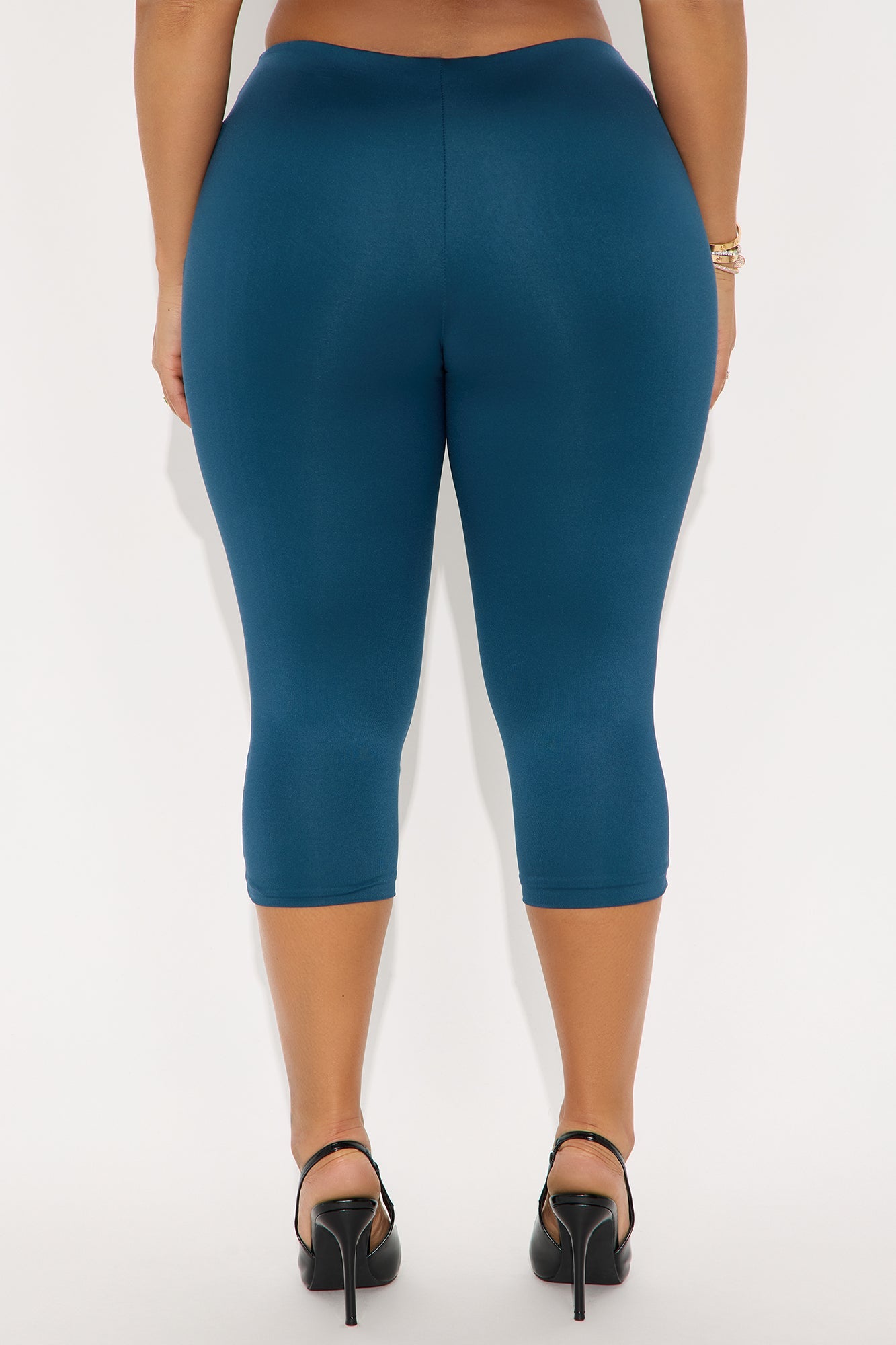 Contour Double Lined Capri Pant - Teal